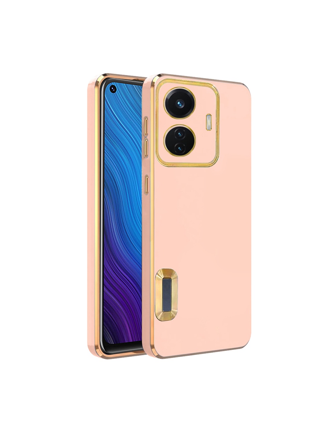

Karwan Camera Protection Vivo T144W Phone Back Cover, Peach