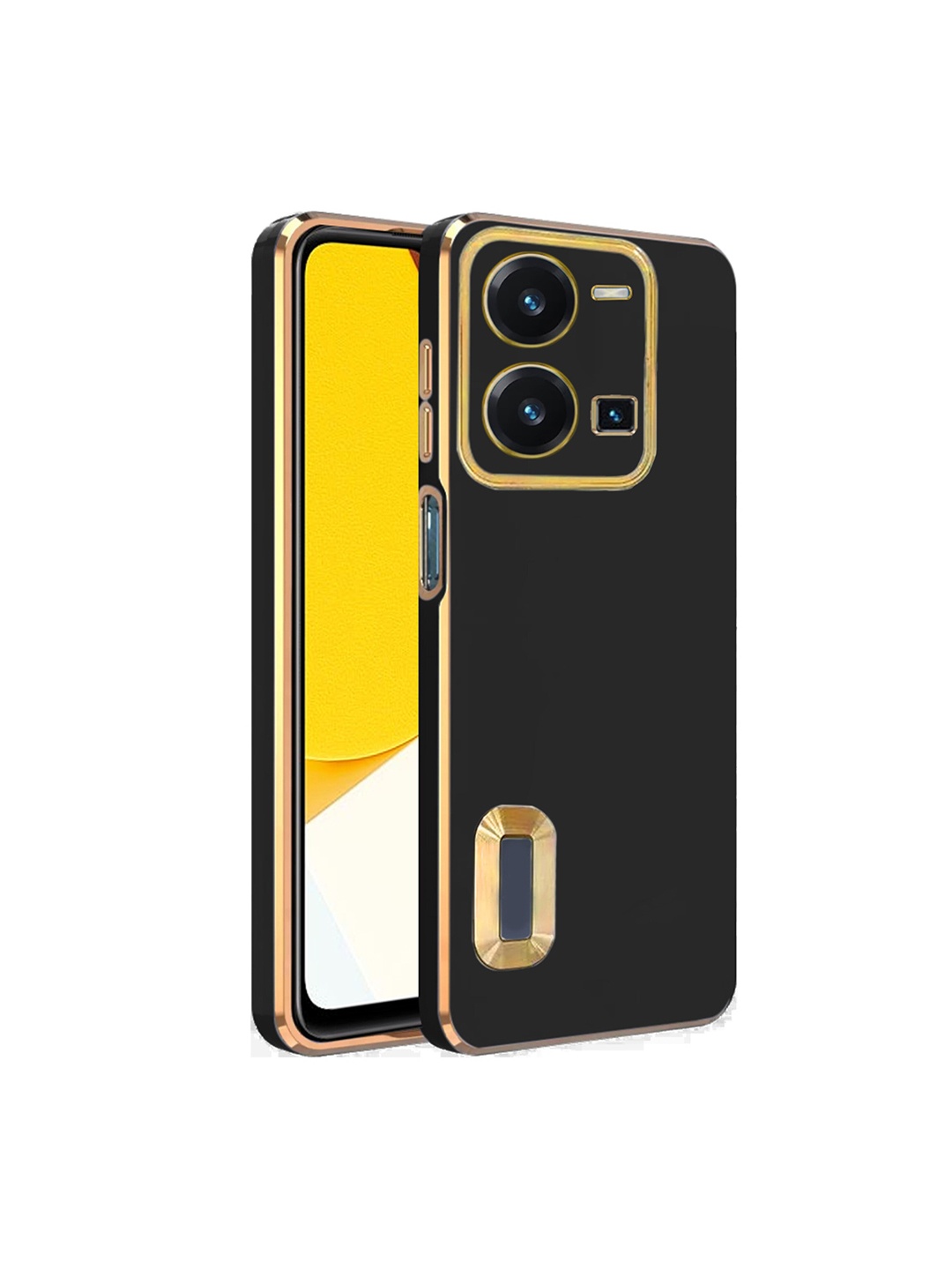 

Karwan Camera Protection Vivo Y35 Phone Back Cover, Black