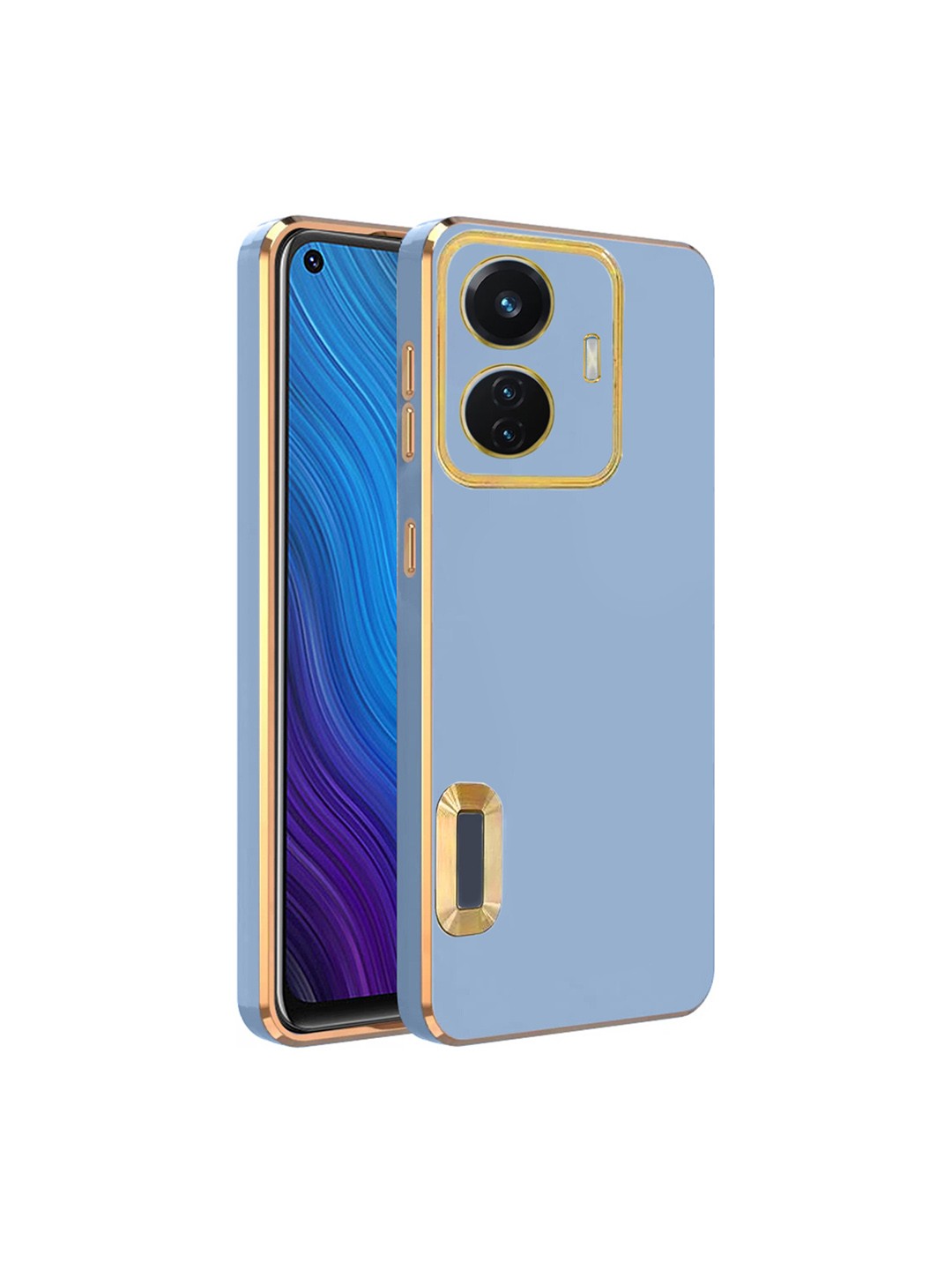 

Karwan Camera Protection Vivo T1 44W Back Case, Blue