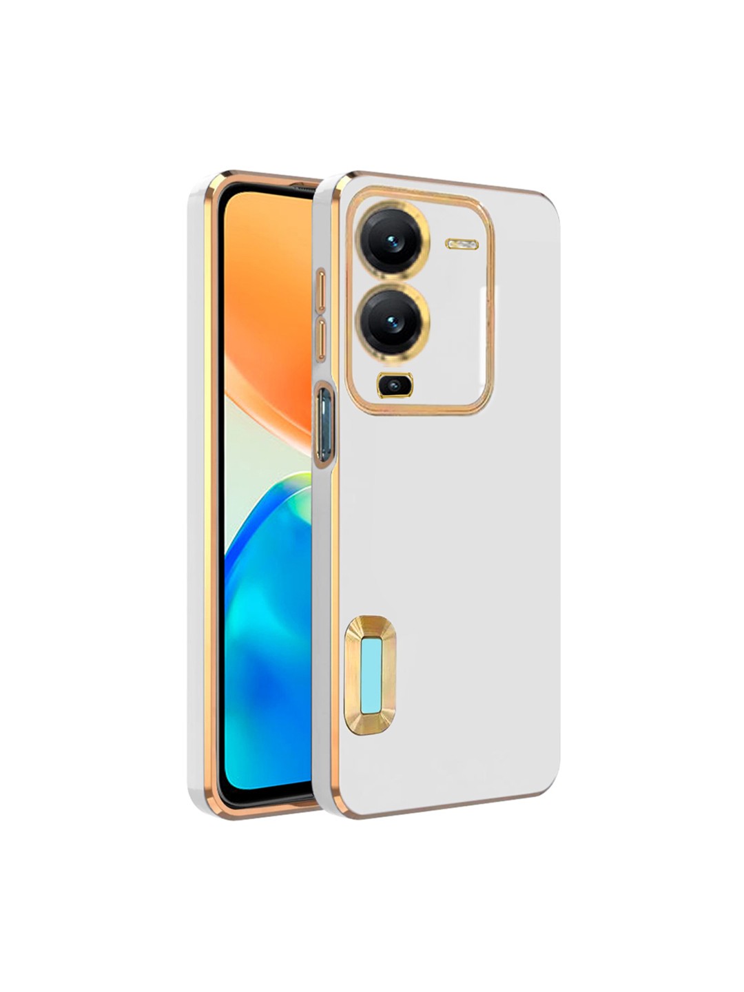 

Karwan Camera Protection Vivo V25 Pro Phone Back Cover, White