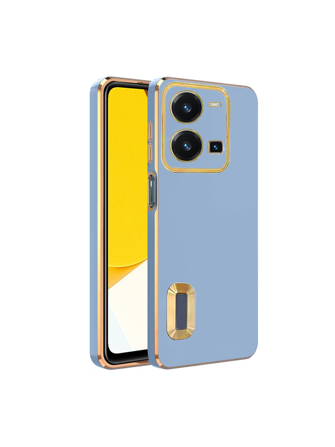 

Karwan Camera Protection Vivo Y35 Phone Back Cover, Blue