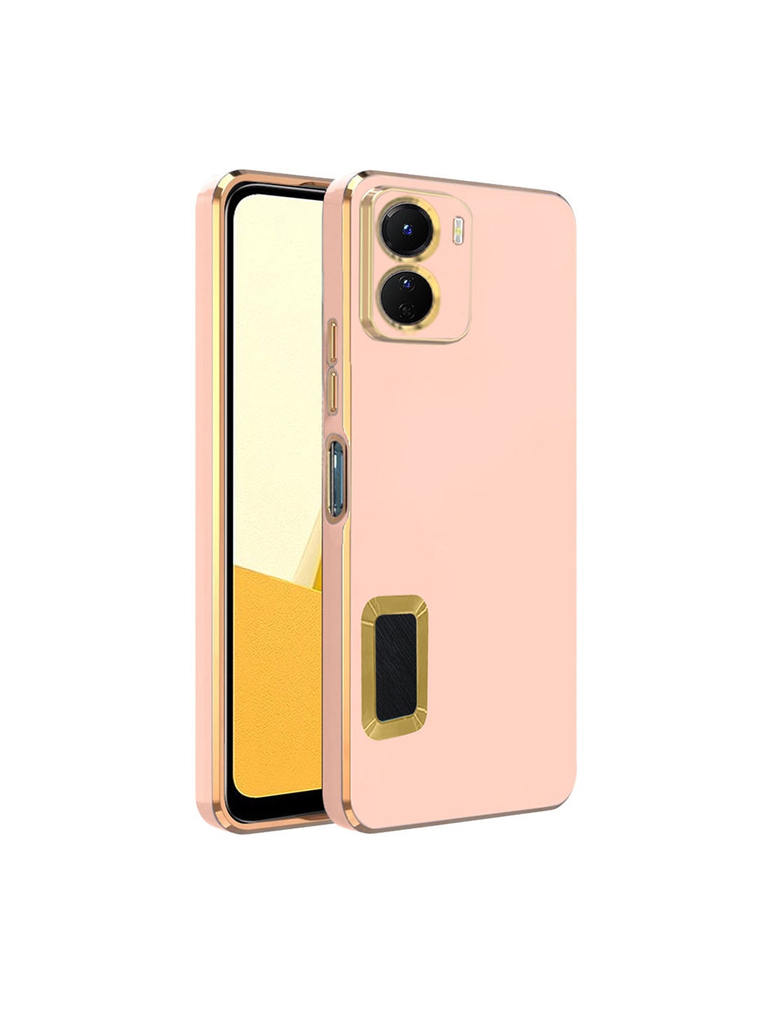 

Karwan Camera Protection Vivo Y16 Back Case, Peach
