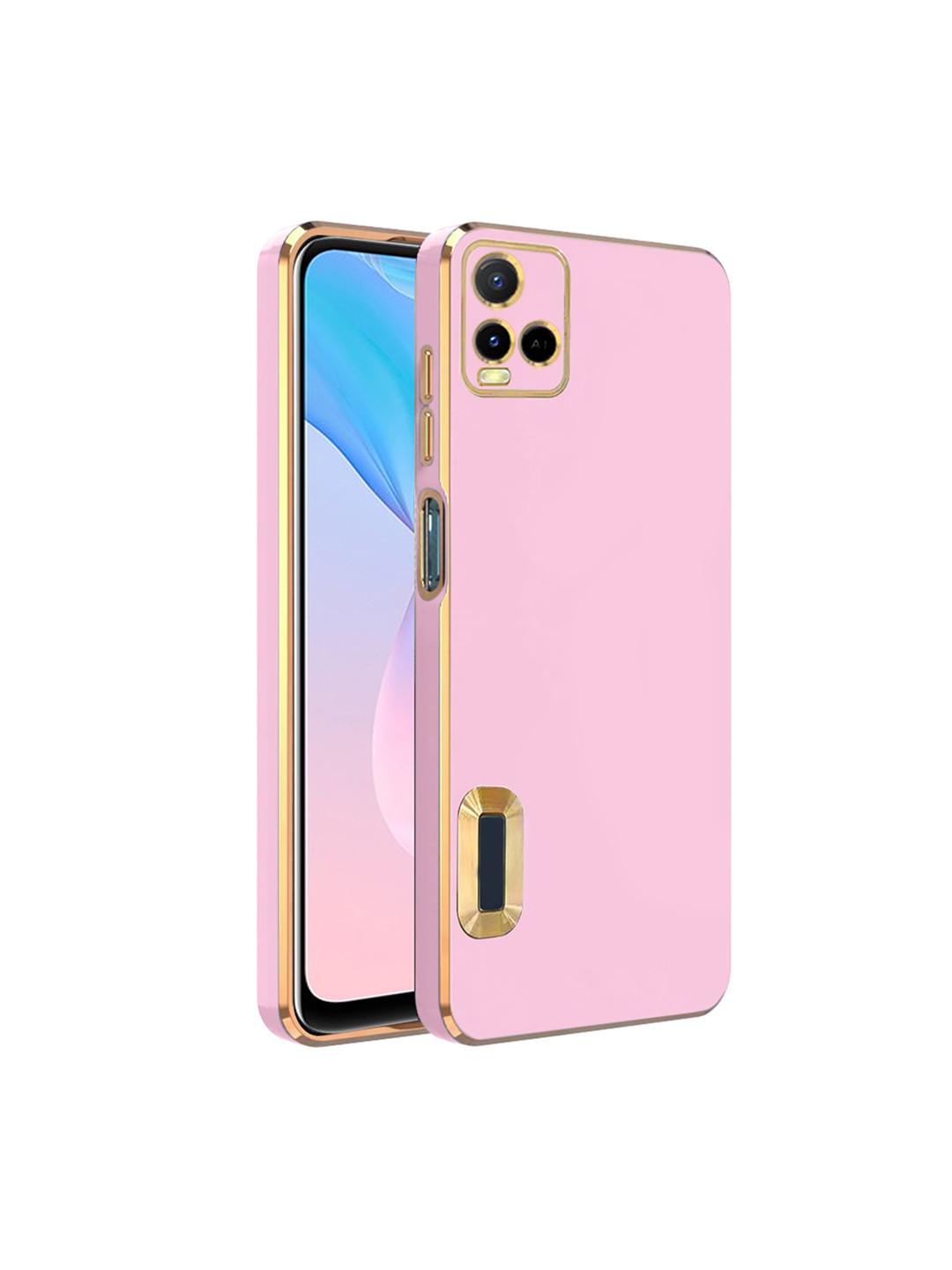 

Karwan Camera Protection Vivo Y21 Phone Back Cover, Pink