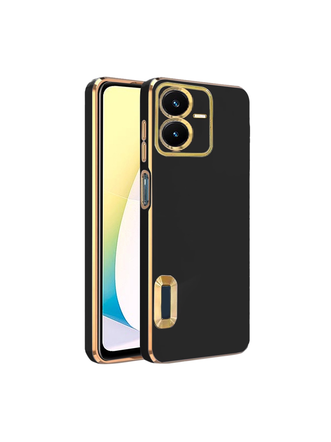 

Karwan Camera Protection Vivo Y22 Phone Back Cover, Black