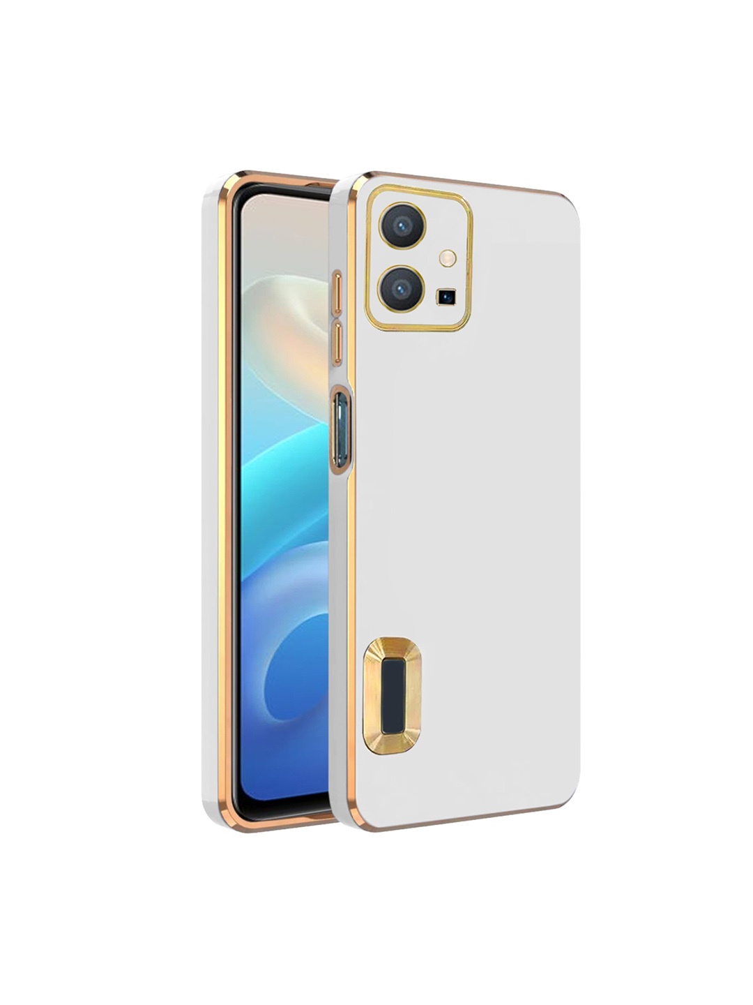 

Karwan Vivo Y55 5G Sweat-Proof Compatible Phone Back Cover, White