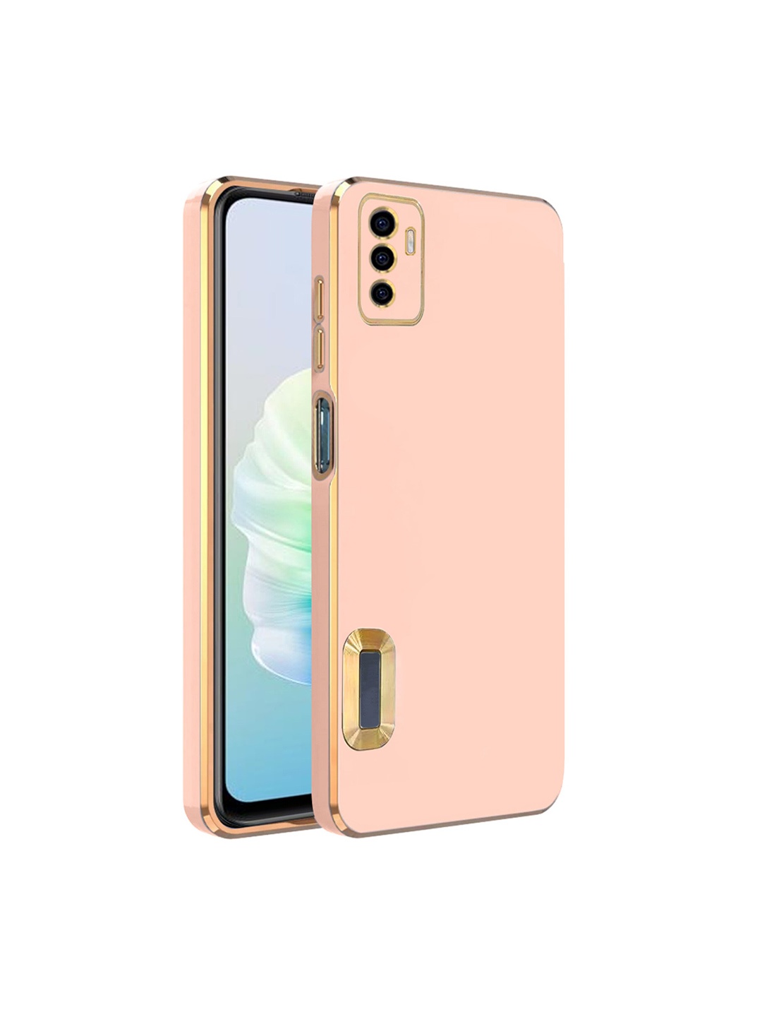 

Karwan Camera Protection Vivo V23E Back Case, Pink