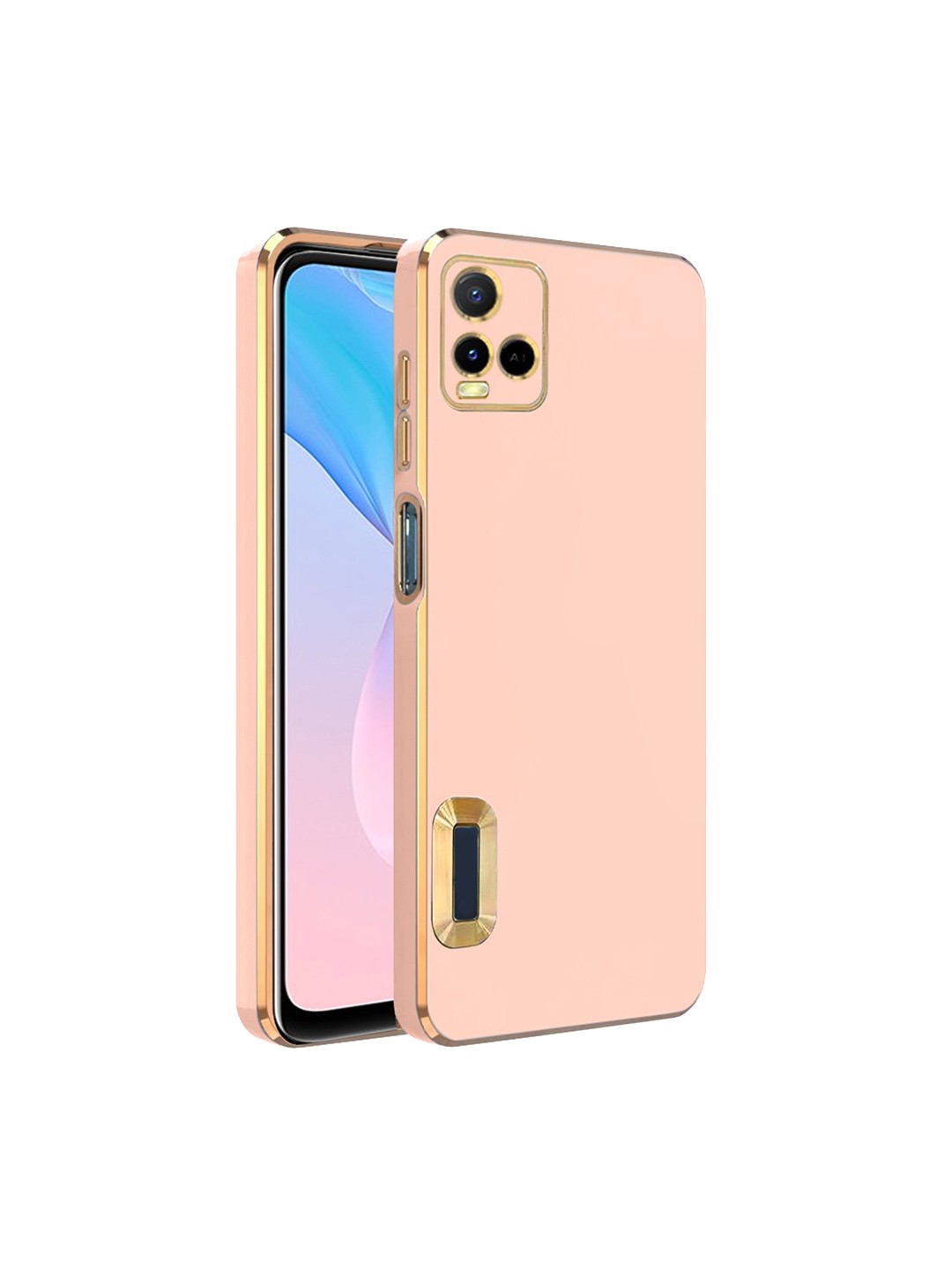 

Karwan Camera Protection Vivo Y21 Phone Back Cover, Pink