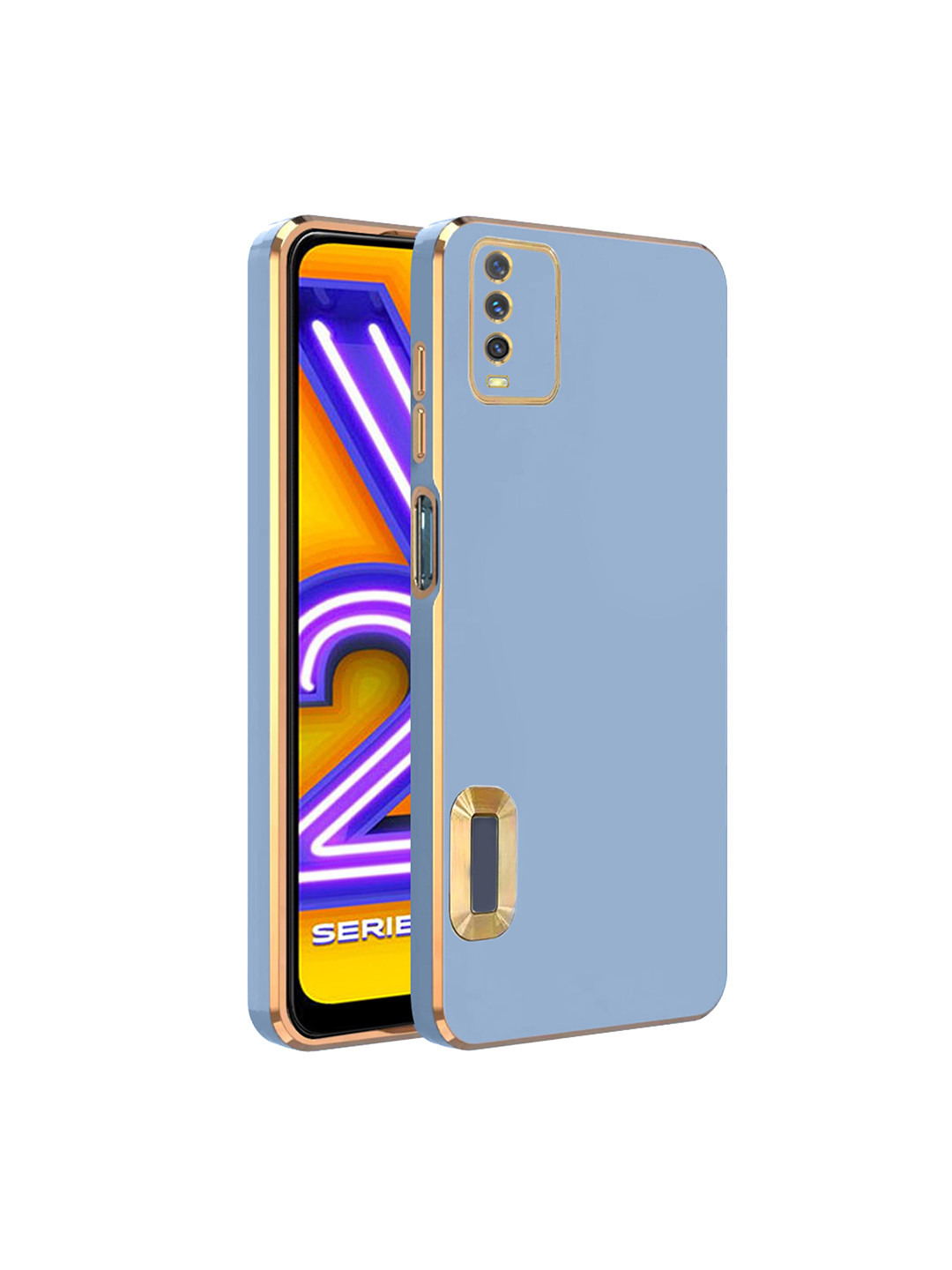 

Karwan Vivo Y20 Camera Protection Phone Back Cover, Blue