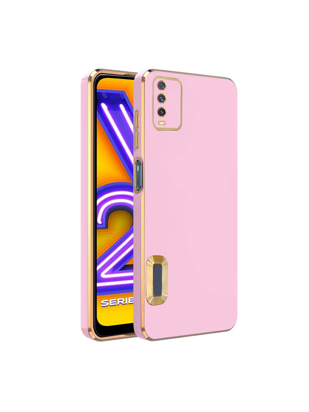 

Karwan Camera Protection Vivo Y20 Phone Back Cover, Pink