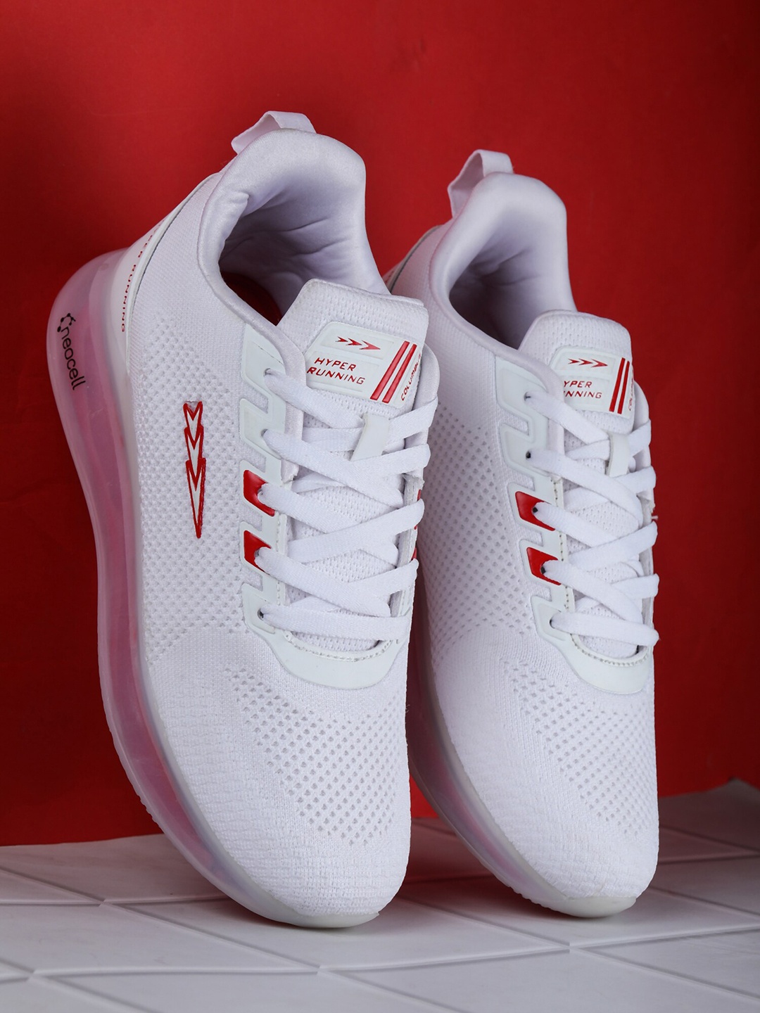 

Columbus Men White Mesh Running Shoes