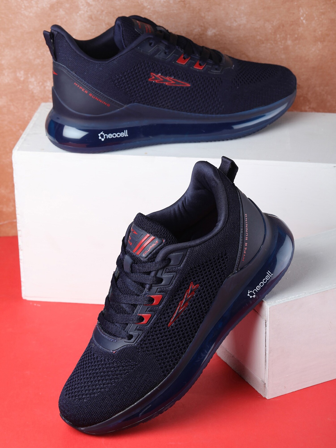 

Columbus Men Mesh Running Shoes, Navy blue