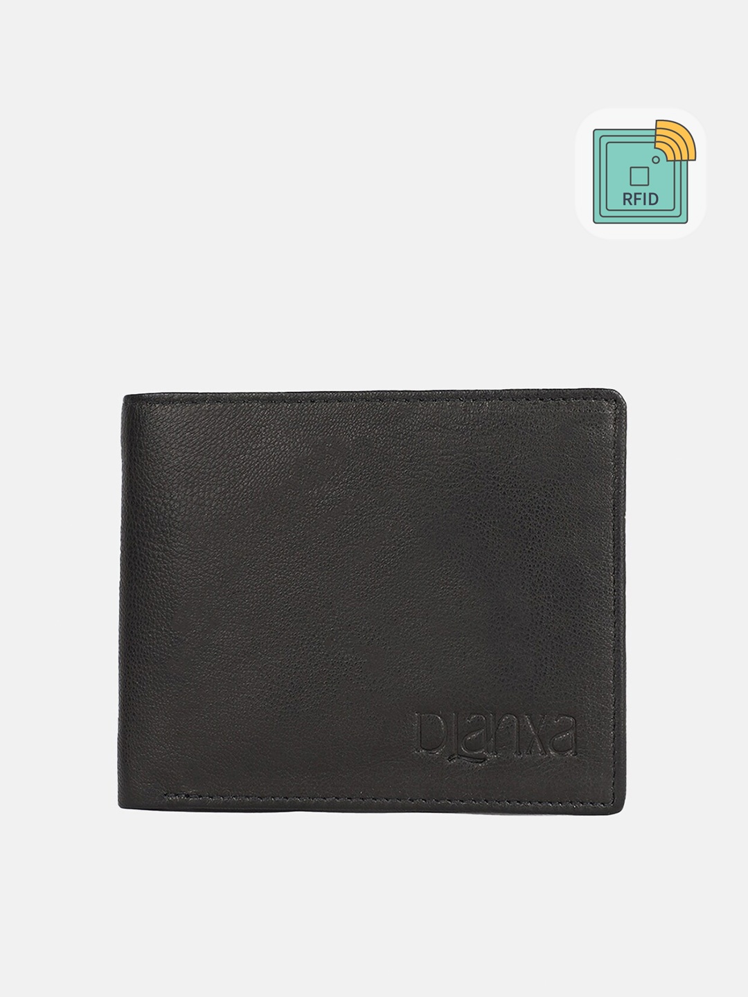 

Dlanxa Men Textured PU Two Fold Wallet, Black