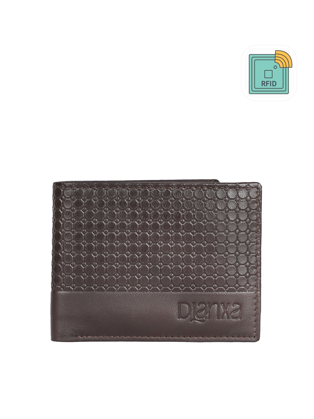 

Dlanxa Men Textured PU Two Fold Wallet, Coffee brown