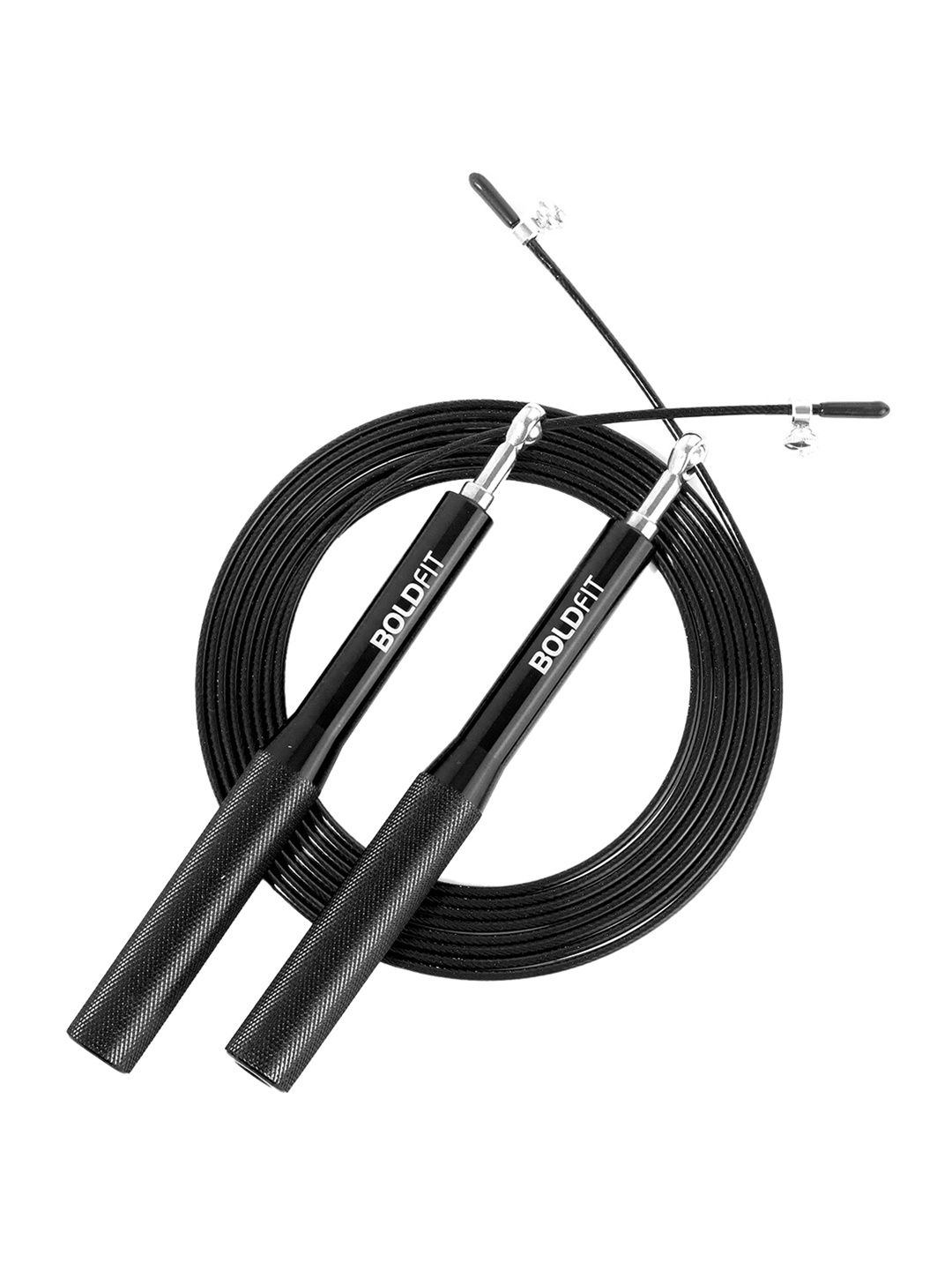 

BOLDFIT Skipping Rope Aluminium With Adjustable Height Speed Skipping Rope, Black