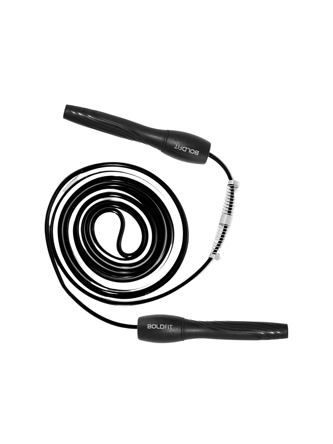 

BOLDFIT Adjustable Tangle Free Height Jumping Rope, Black