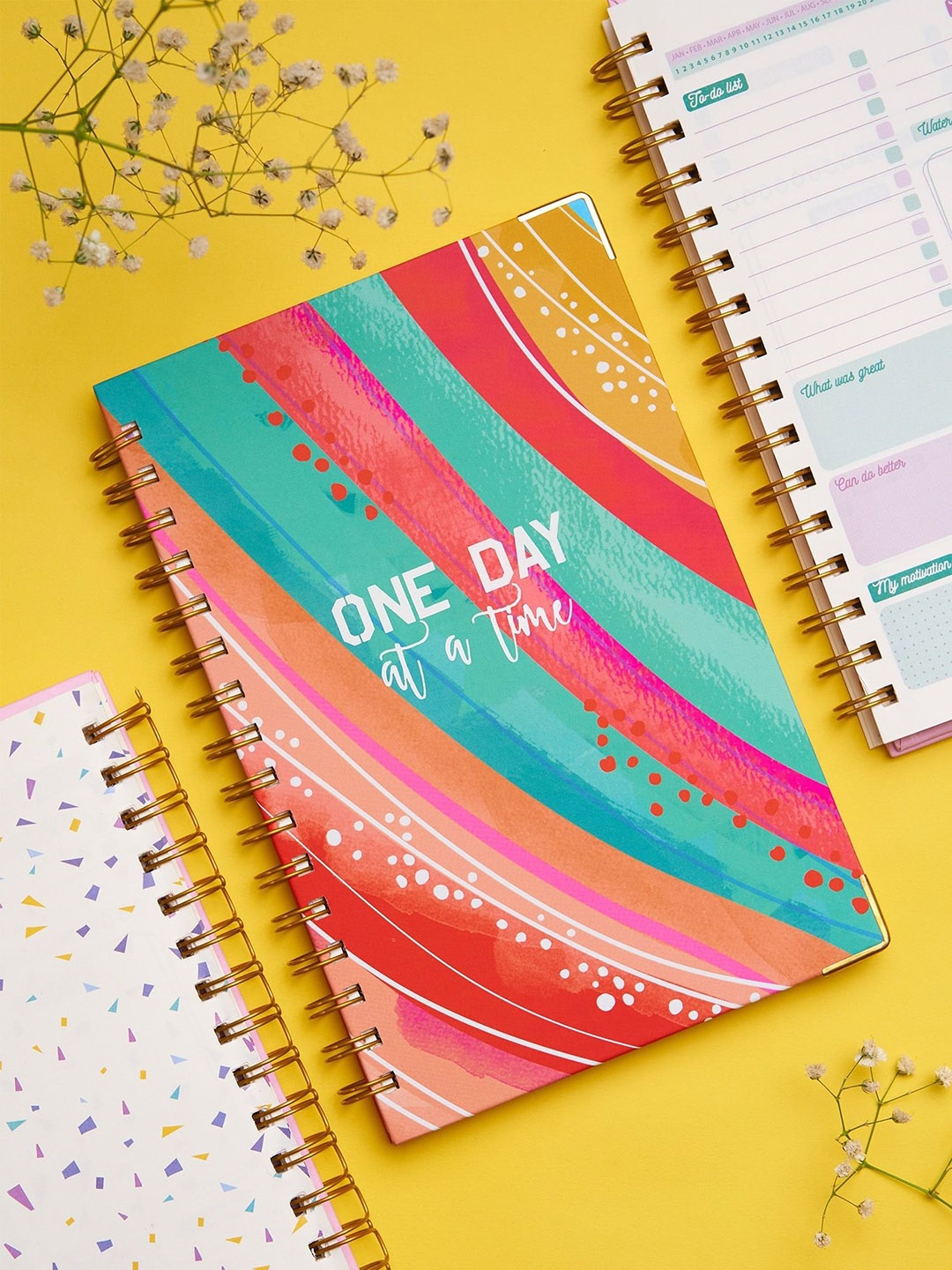 

Doodle Typography Printed A5- Planner Notebook, Red