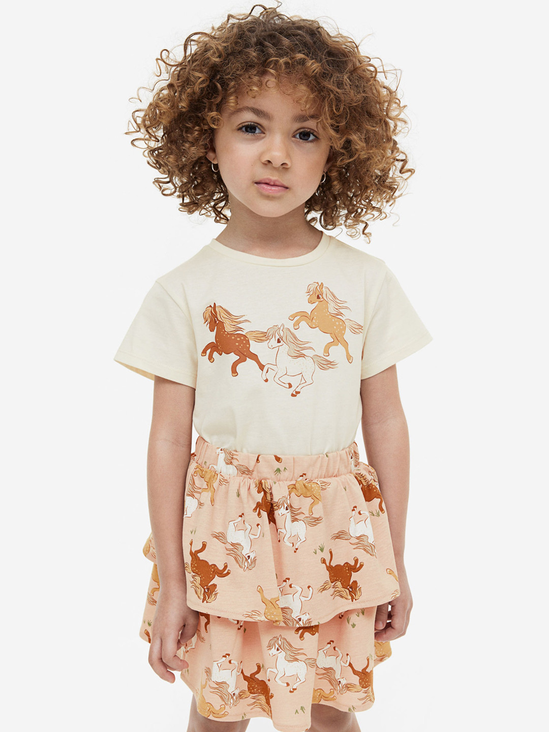 

H&M Girls 2-Piece Pure Cotton Printed Set, Pink