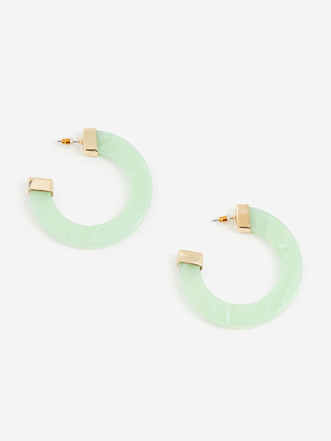 

H&M Hoop Earrings, Green
