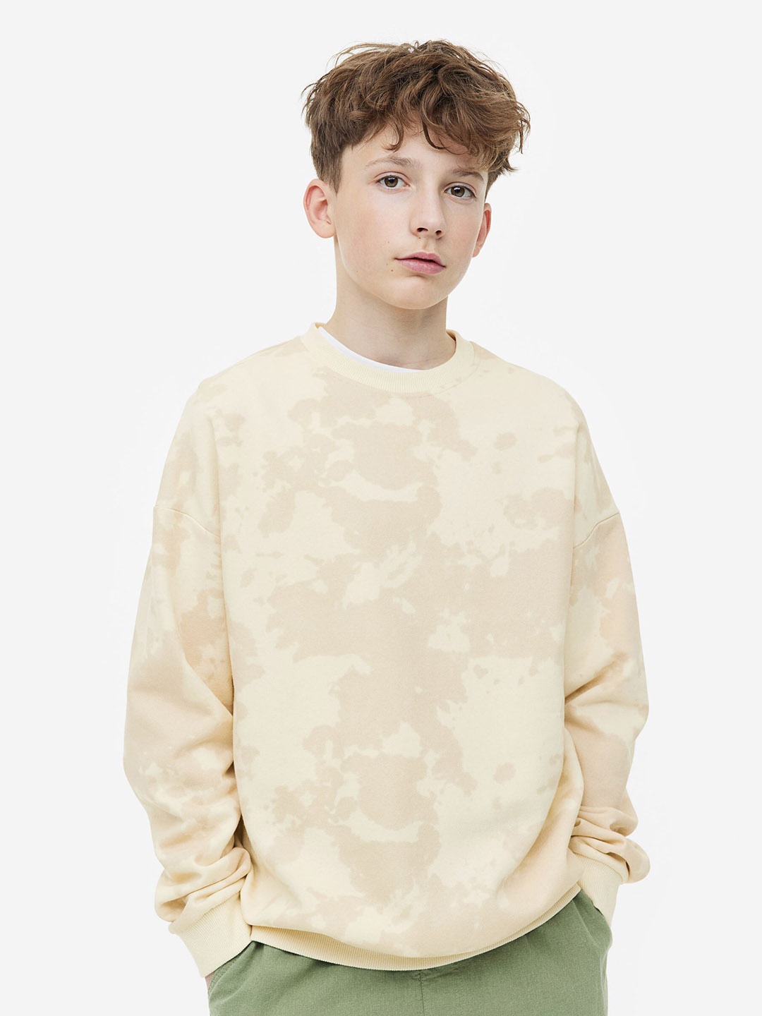 

H&M Boys Printed Sweatshirt, Beige