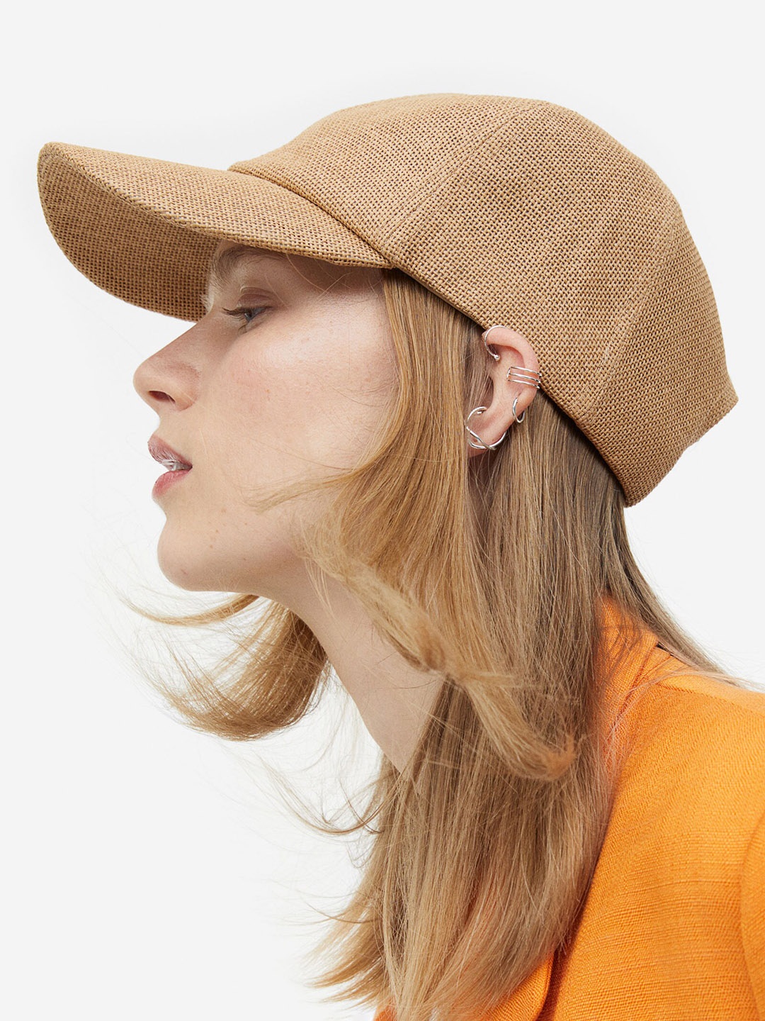 

H&M Women Straw Cap, Beige
