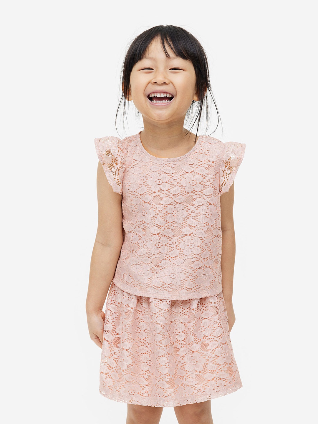 

H&M Girls 2-Piece Lace Set, Pink
