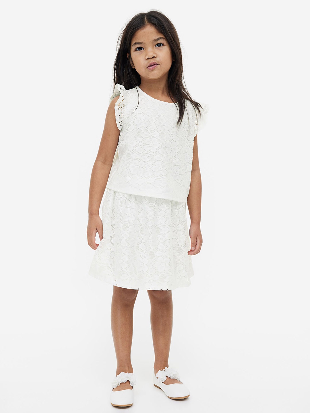 

H&M Girls 2-Piece Lace Set, White