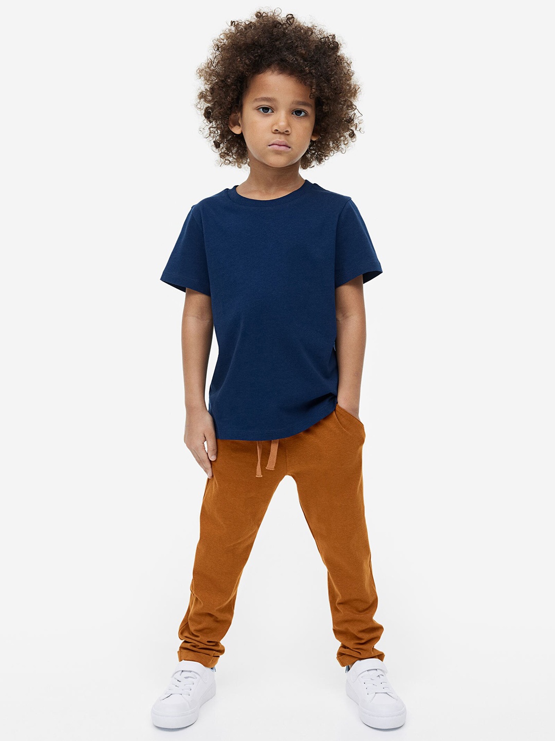 

H&M Boys Pure Cotton Jersey Joggers, Brown