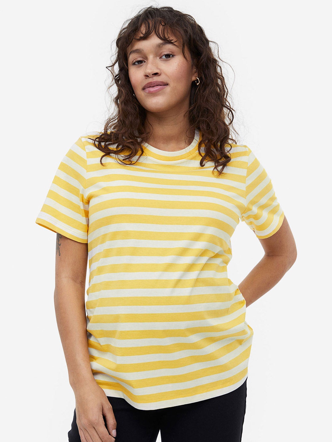 

H&M MAMA 2-Pack Jersey Tops, Yellow