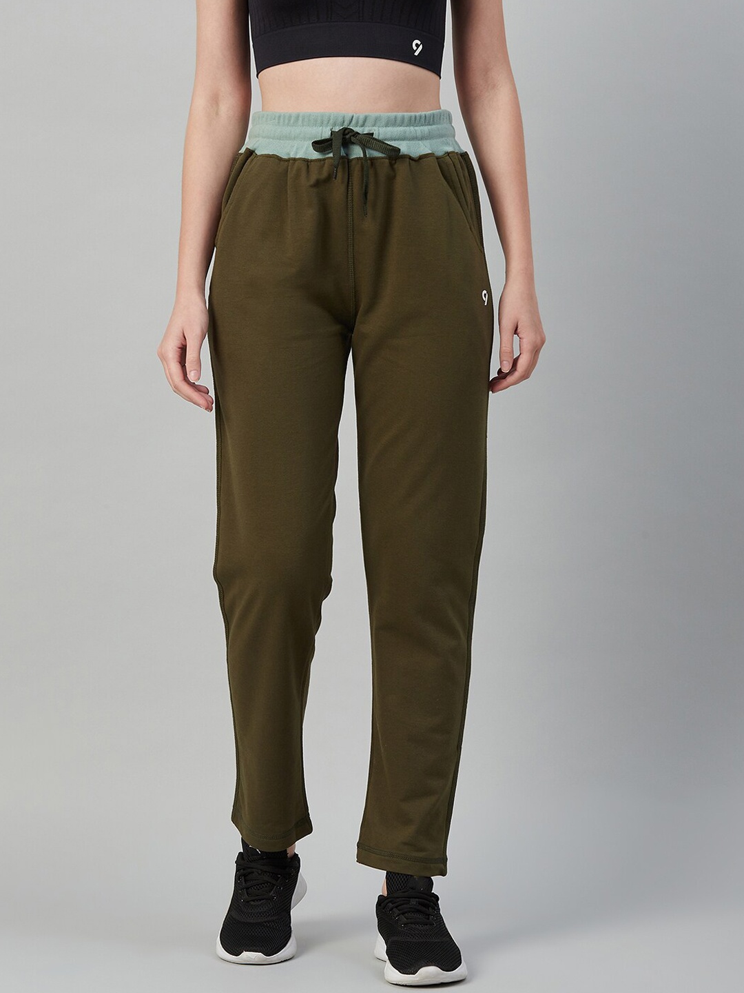 

C9 AIRWEAR Women High-Rise Rapid Dry Outdoor Track Pants, Olive