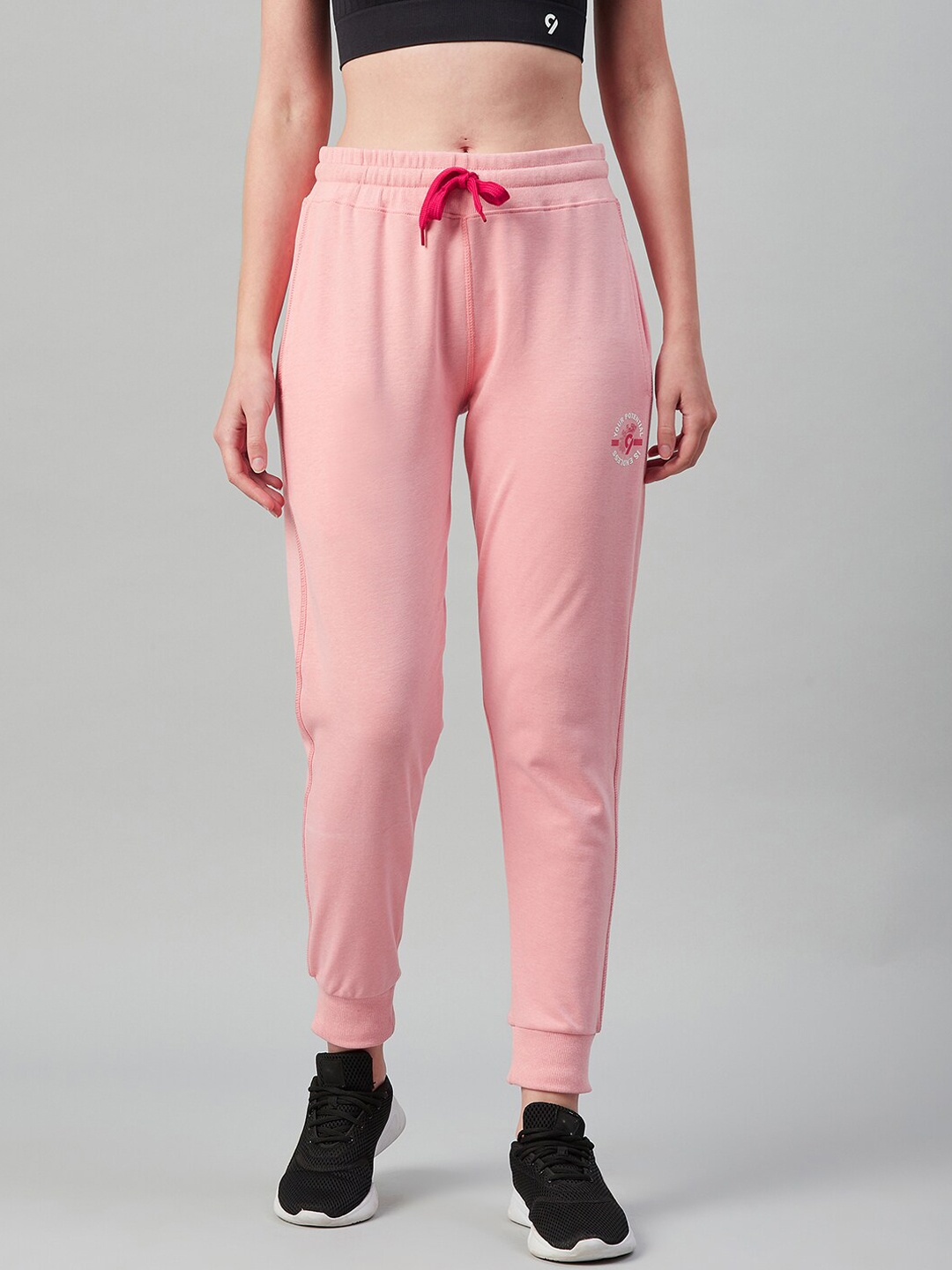 

C9 AIRWEAR Women Rapid-Dry High-Rise Regular Fit Joggers, Pink