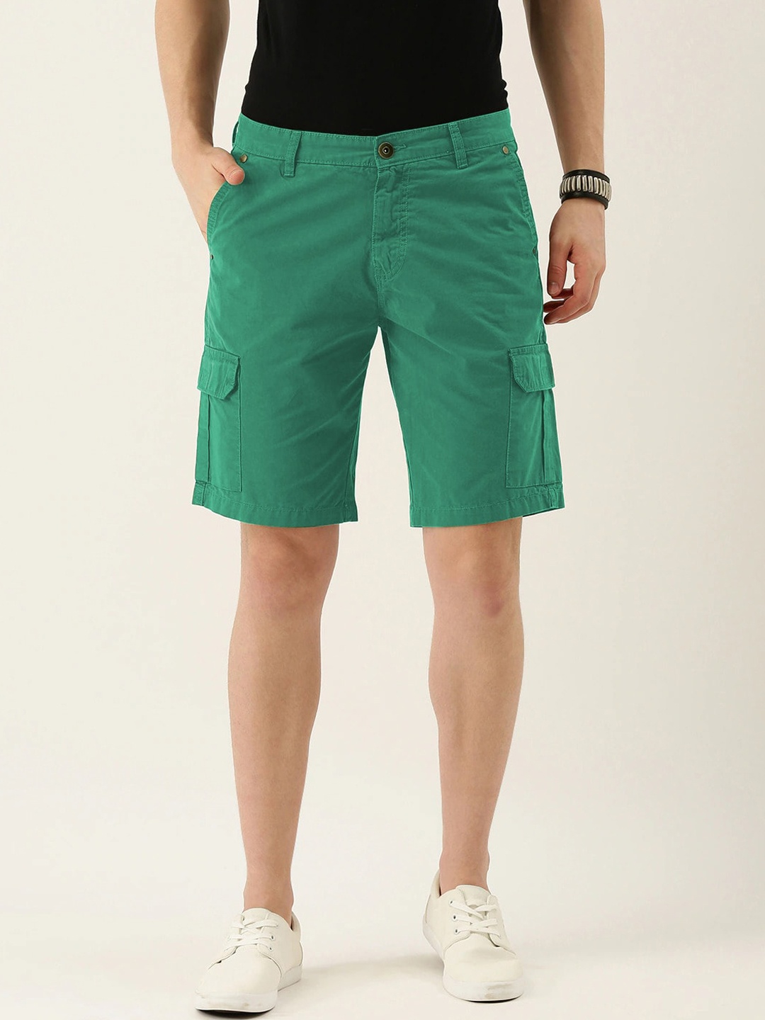 

IVOC Men Cotton Slim Fit Cargo Shorts, Green