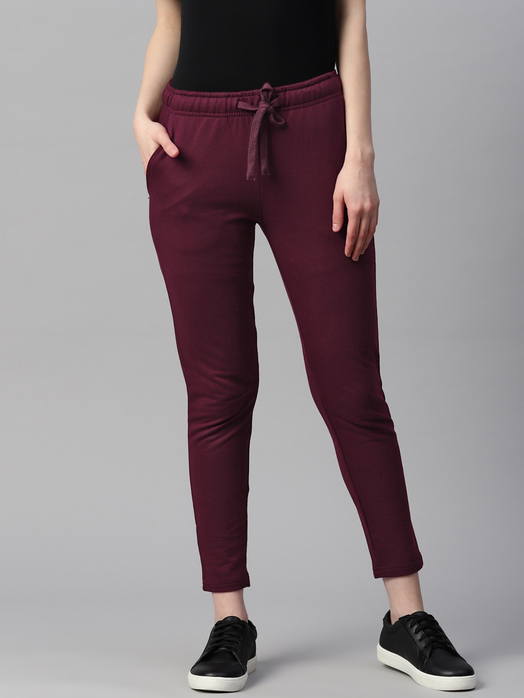 

Laabha Slim Fit Track Pants, Maroon