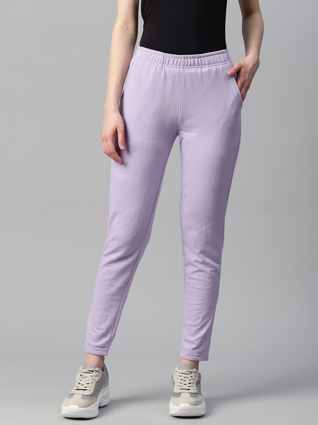 

Laabha Women Slim Fit Track Pants, Lavender