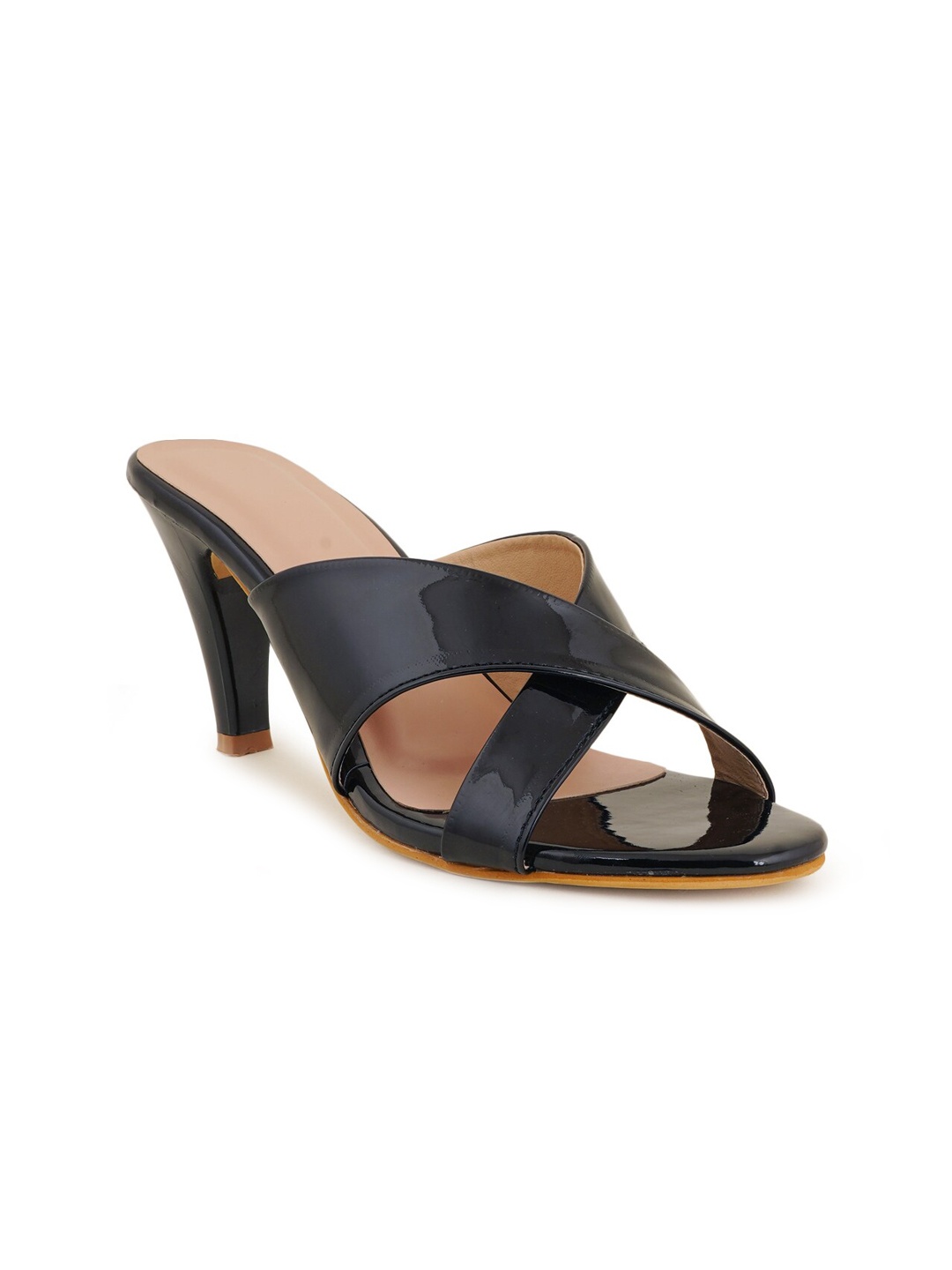 

Walkfree Open Toe Slim Heels, Black