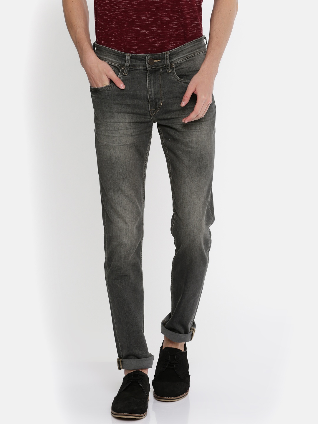 

U.S. Polo Assn. Denim Co. Men Grey Regallo Skinny Fit Clean Look Stretchable Jeans