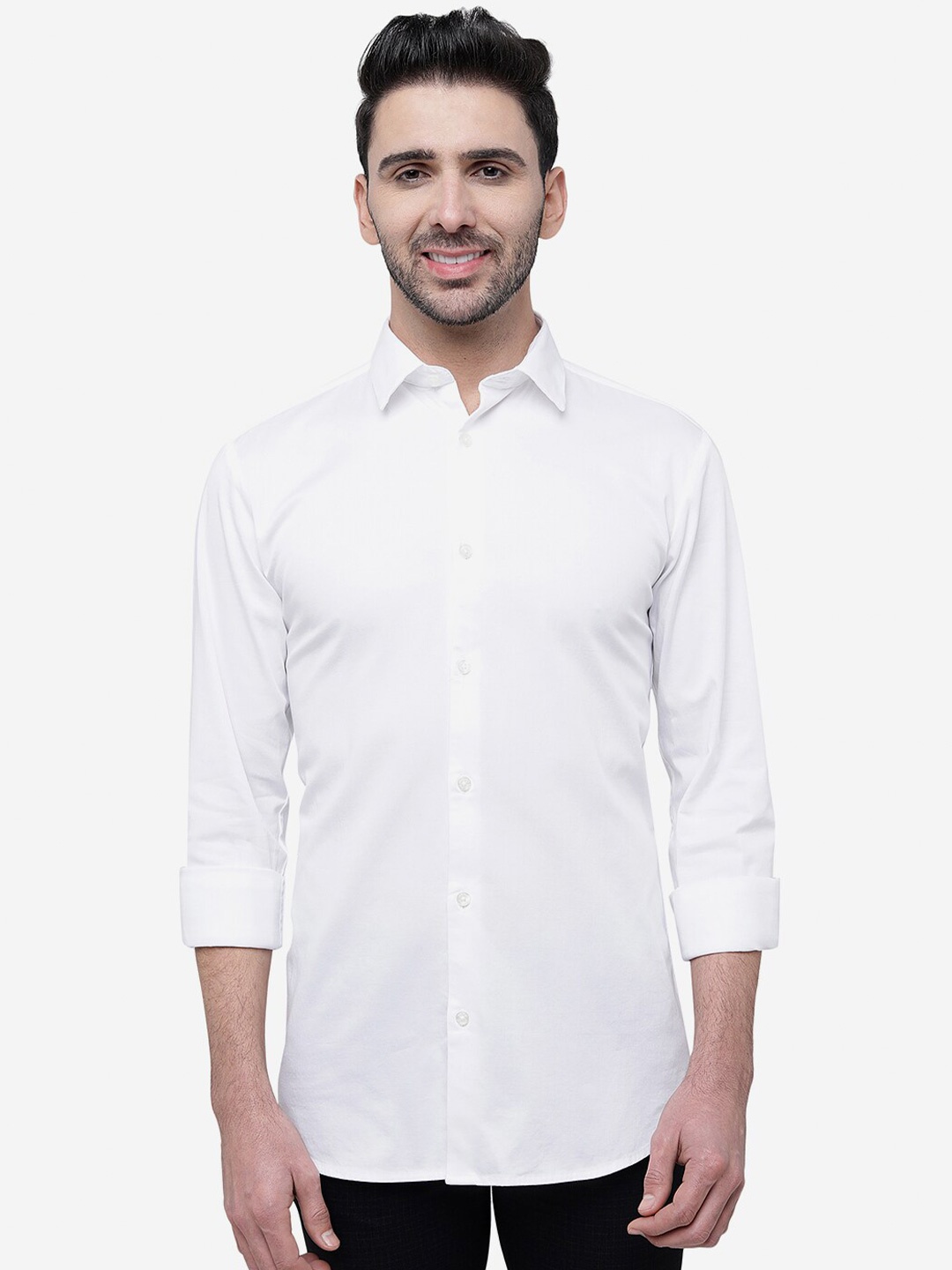 

JADE BLUE Slim Fit Casual Cotton Shirt, White