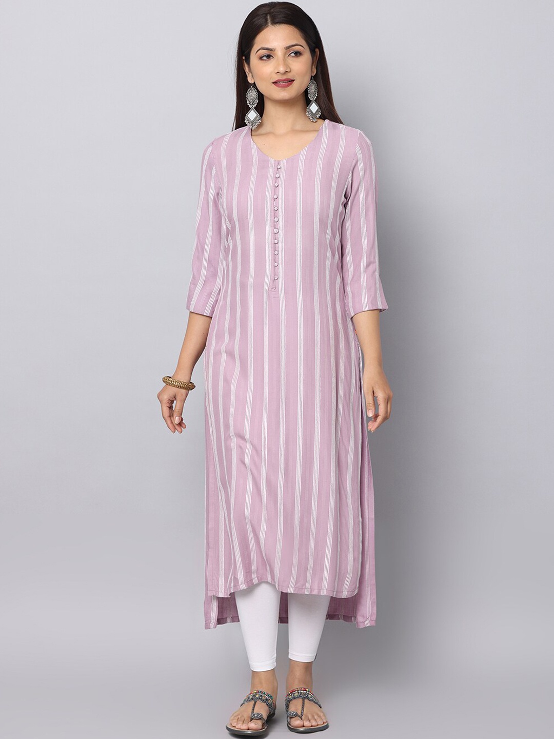 

Alena Striped Kurta, Lavender
