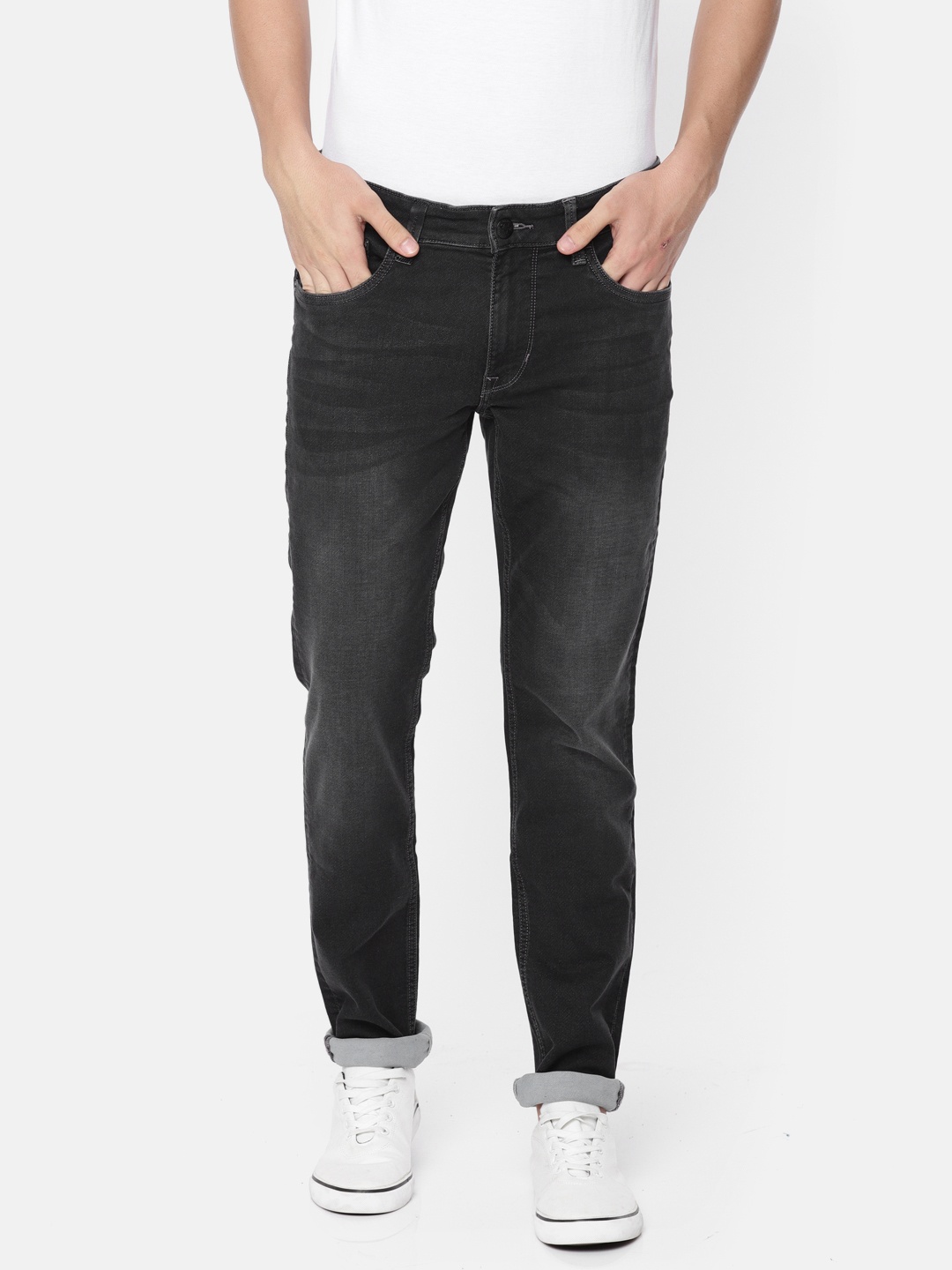 

U.S. Polo Assn. Denim Co. Men Black Slim Fit Mid-Rise Clean Look Stretchable Jeans