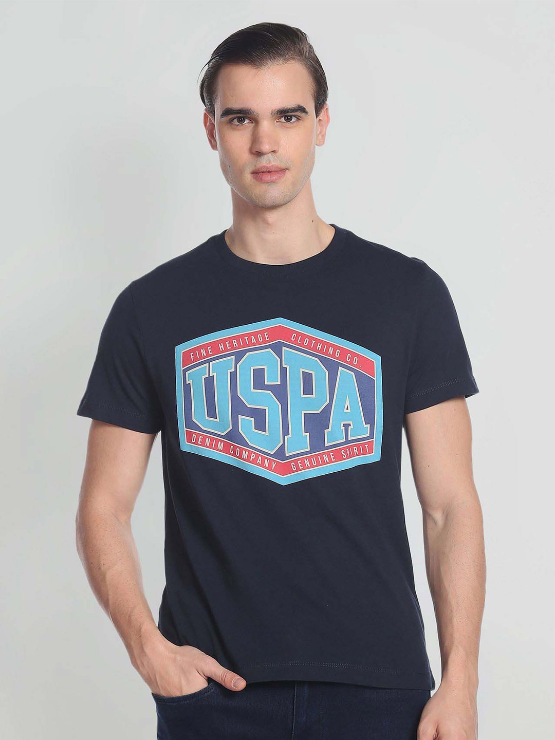

U.S. Polo Assn. Denim Co. Cotton Slim Fit T-Shirt, Navy blue