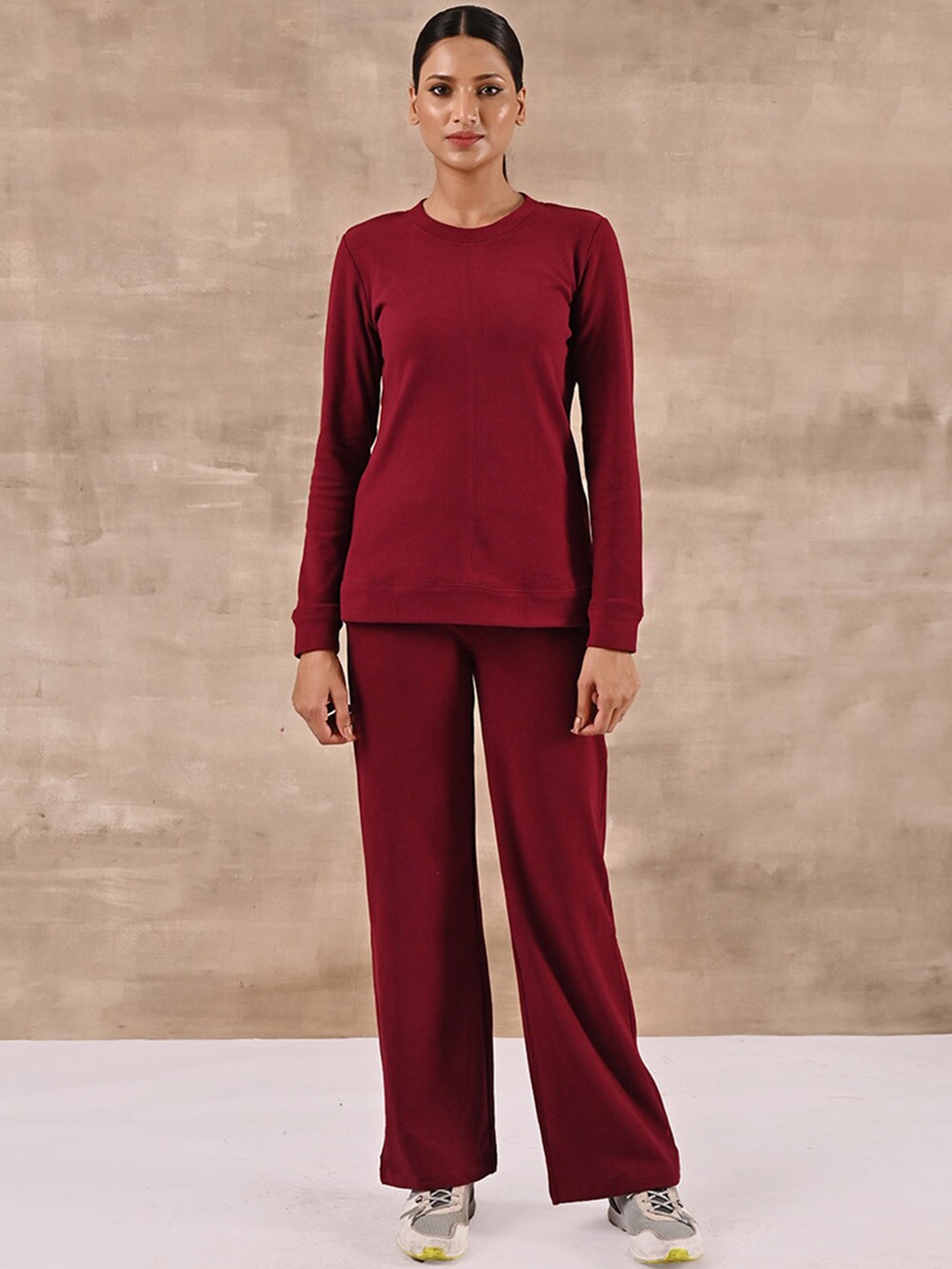 

Lakshita Women Velour Tracksuits, Maroon