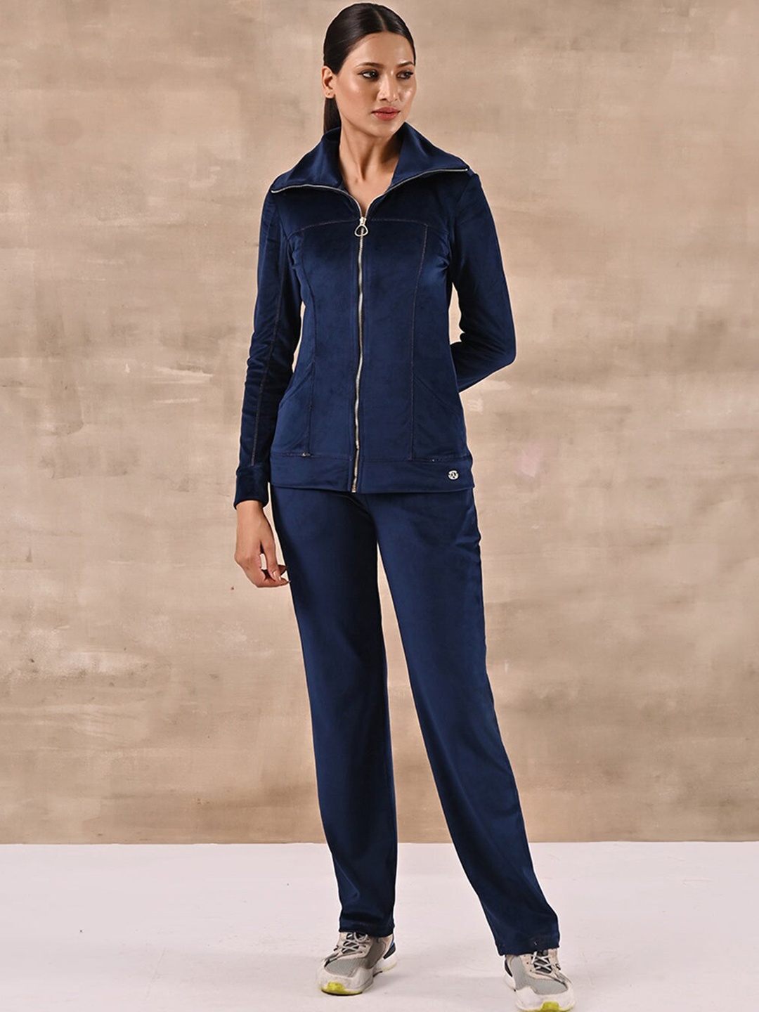 

Lakshita Velour Spread Collar Tracksuits, Blue