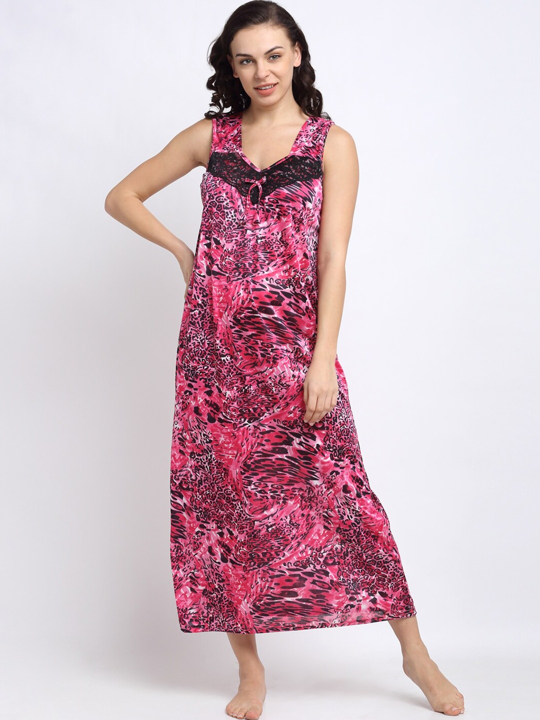 

NEUDIS Animal Printed Maxi Nightdress, Pink