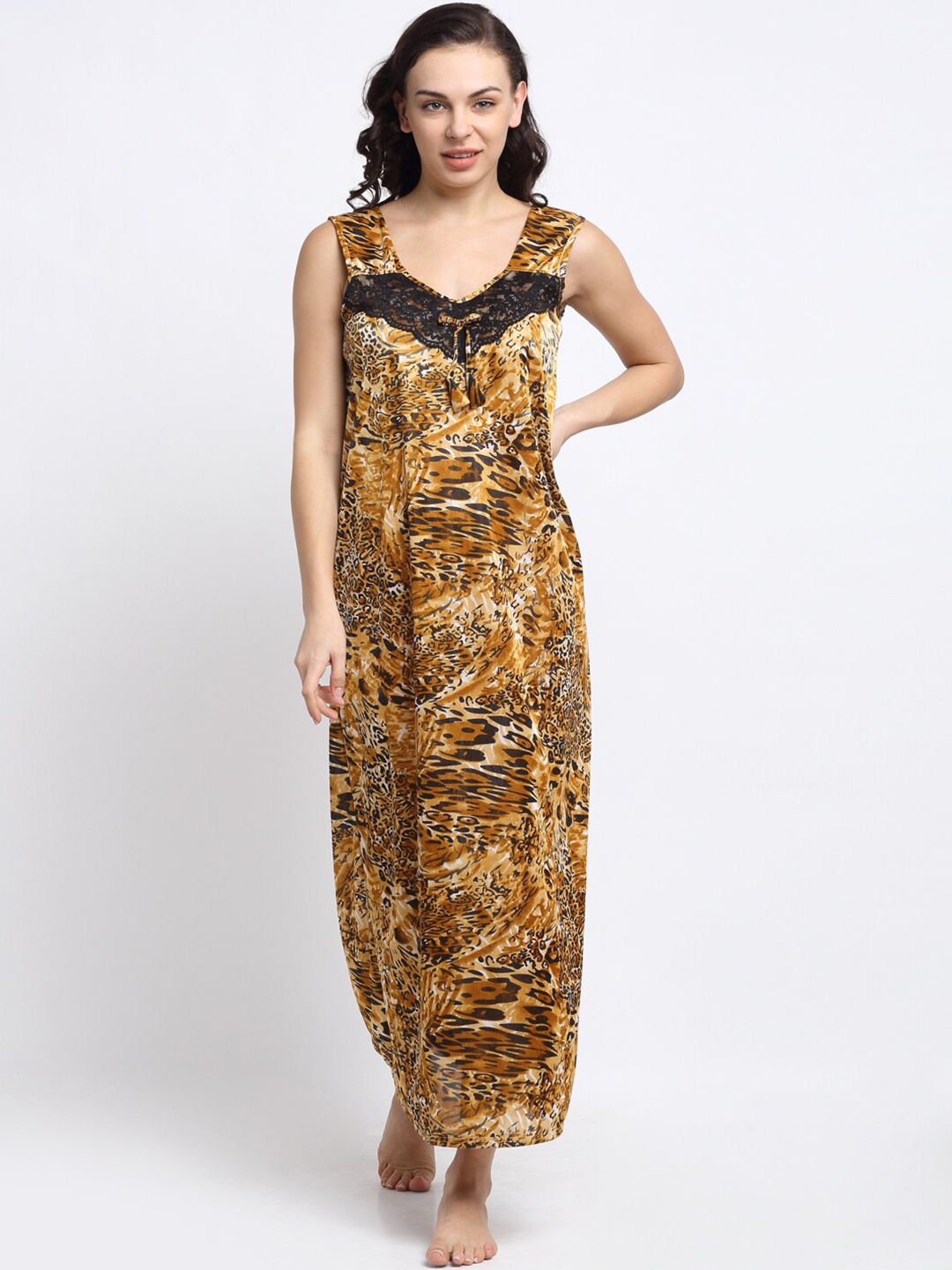 

NEUDIS Animal Printed Maxi Nightdress, Brown