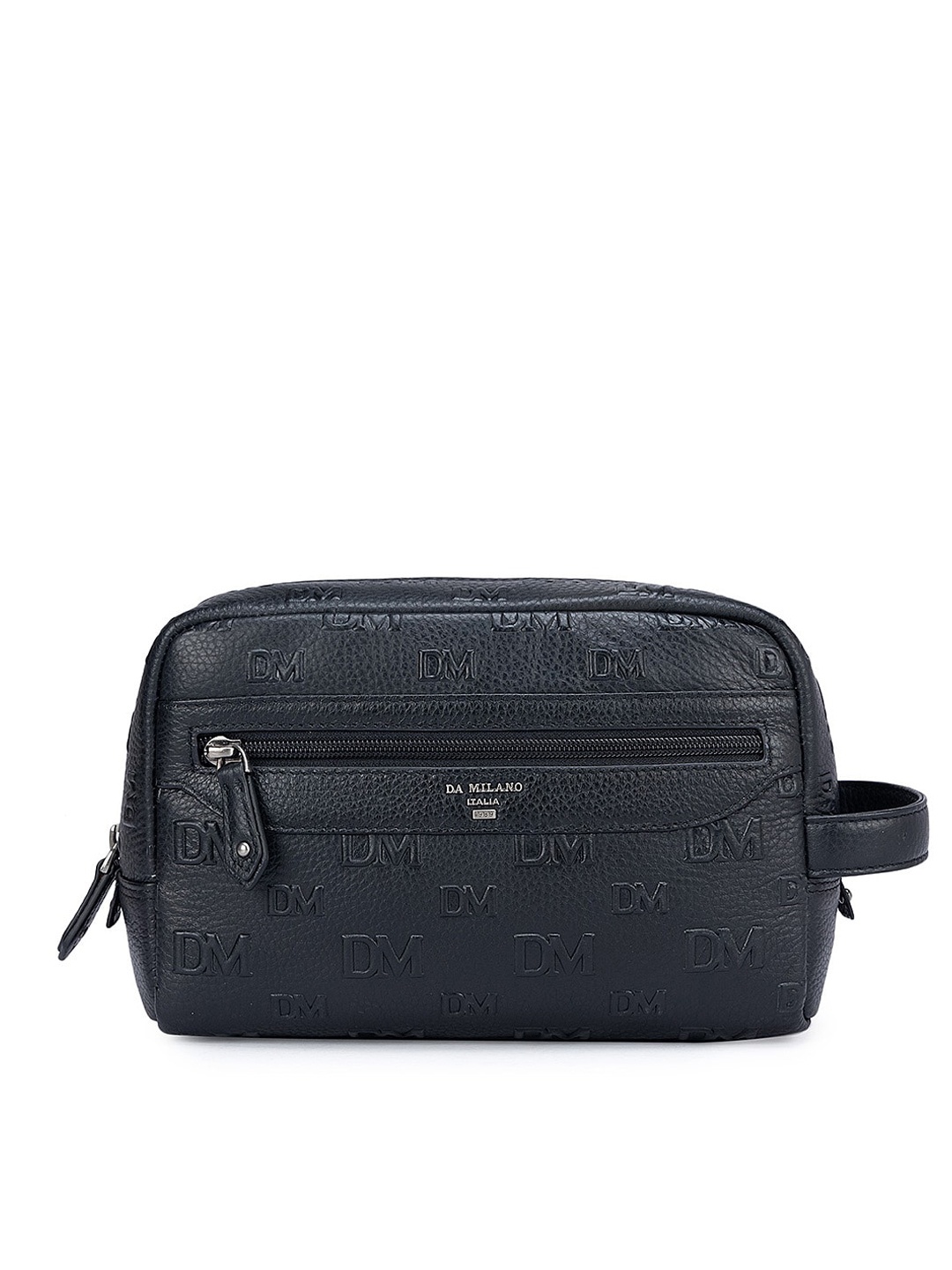 

Da Milano Women Textured Travel Pouch, Black