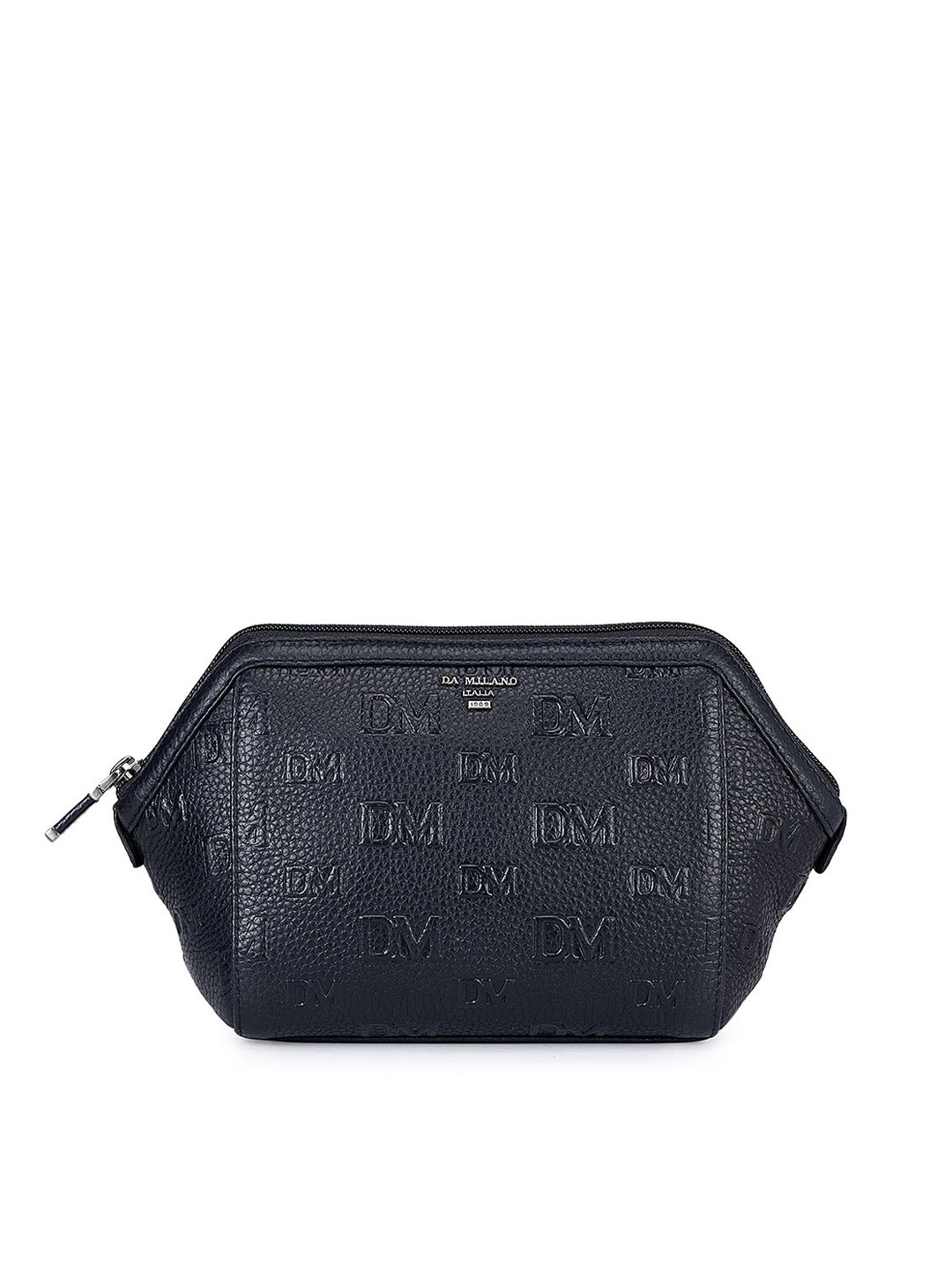 

Da Milano Women Textured Travel Pouch, Black