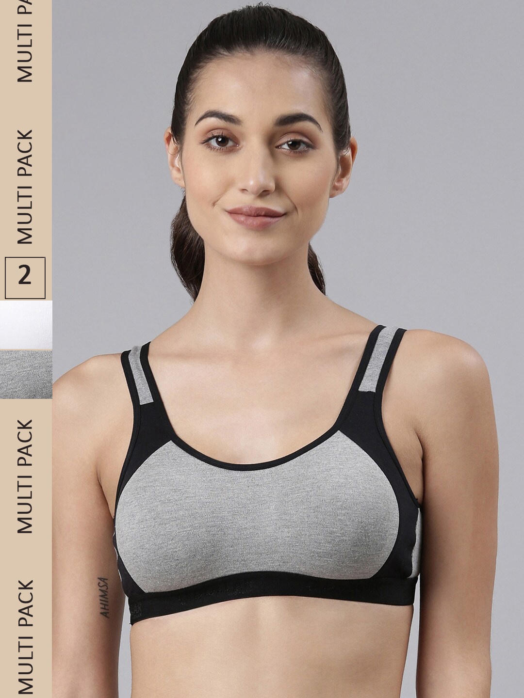 

Dollar Missy Pack Of 2 Cotton Non Padded Bra, White