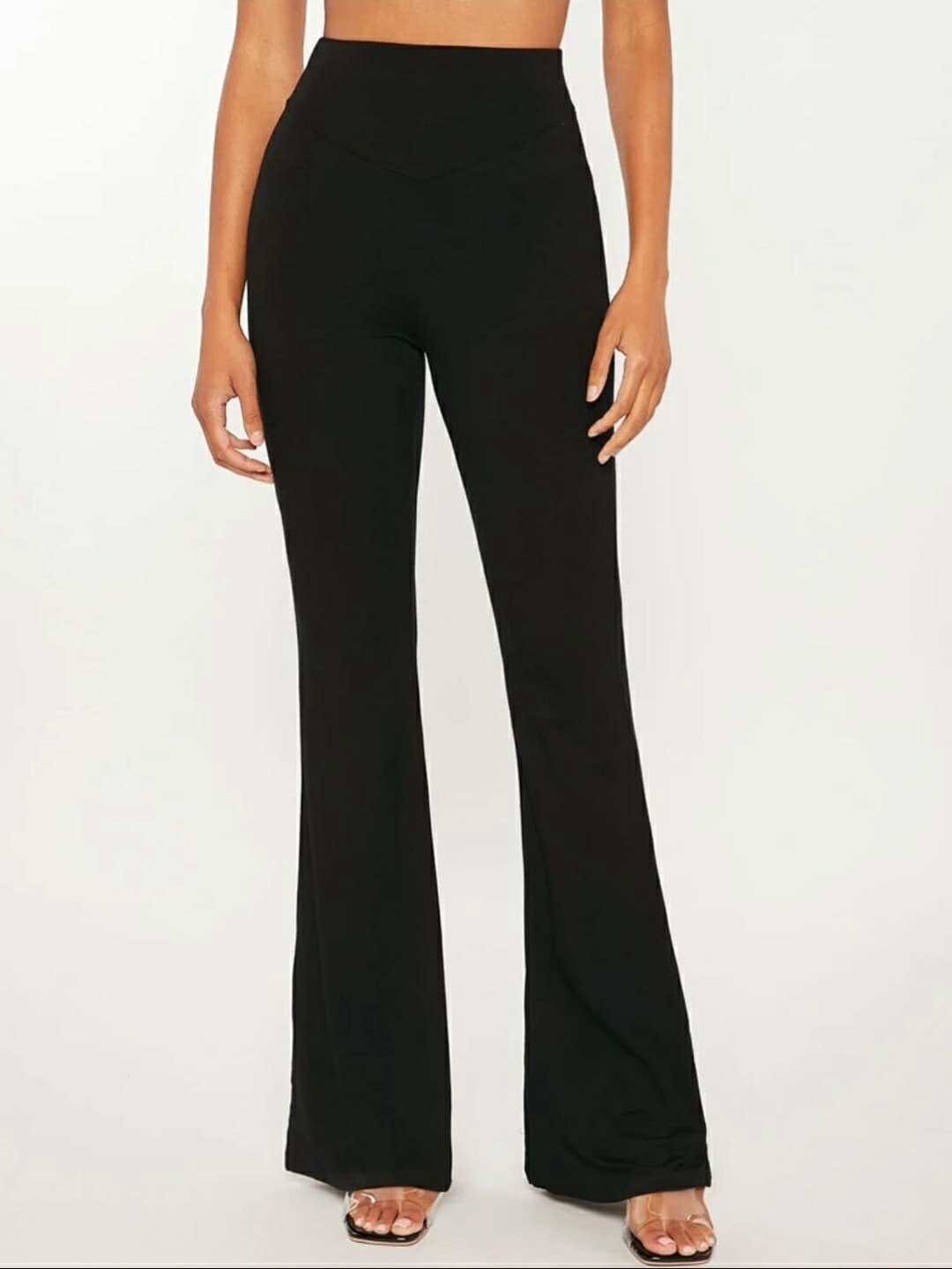

Next One Women Flared High-Rise Bootcut Trousers, Black