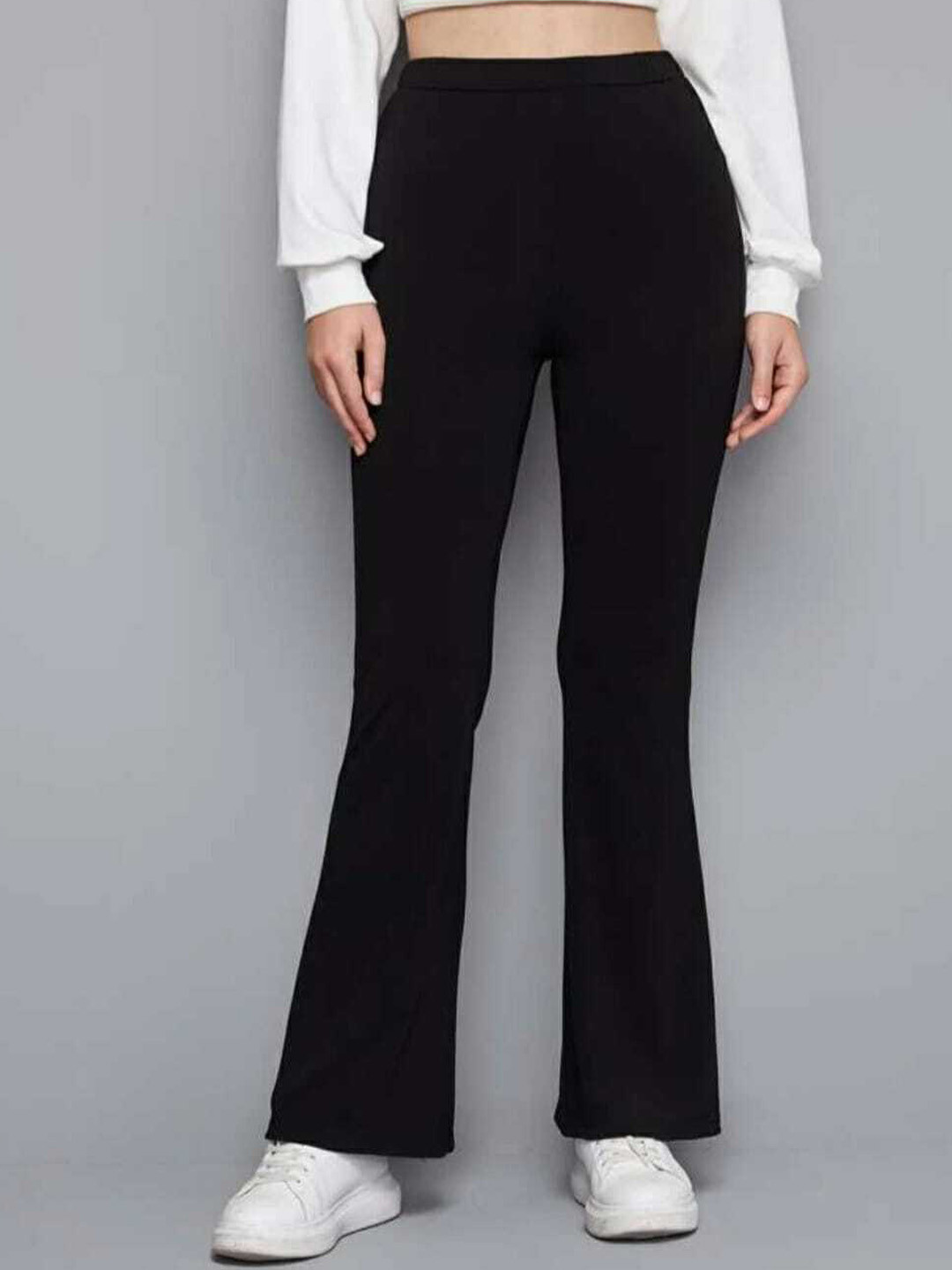 

Next One Women Flared High-Rise Bootcut Trousers, Black