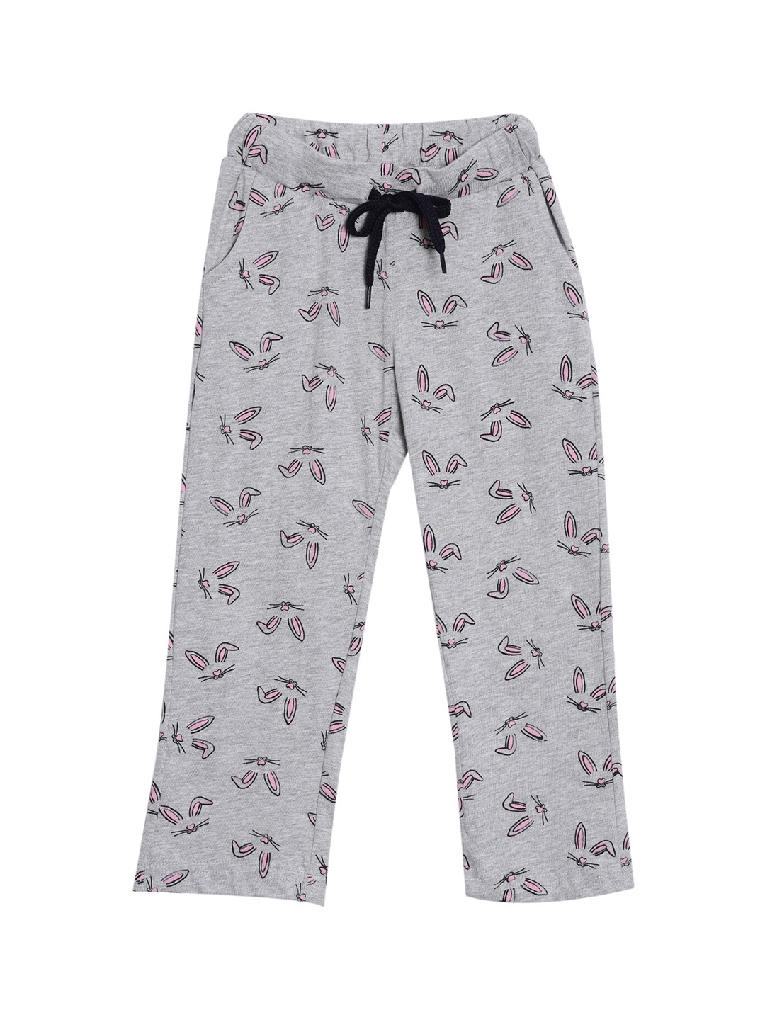 

Kryptic Girls Printed Pure Cotton Lounge Pant, Grey melange