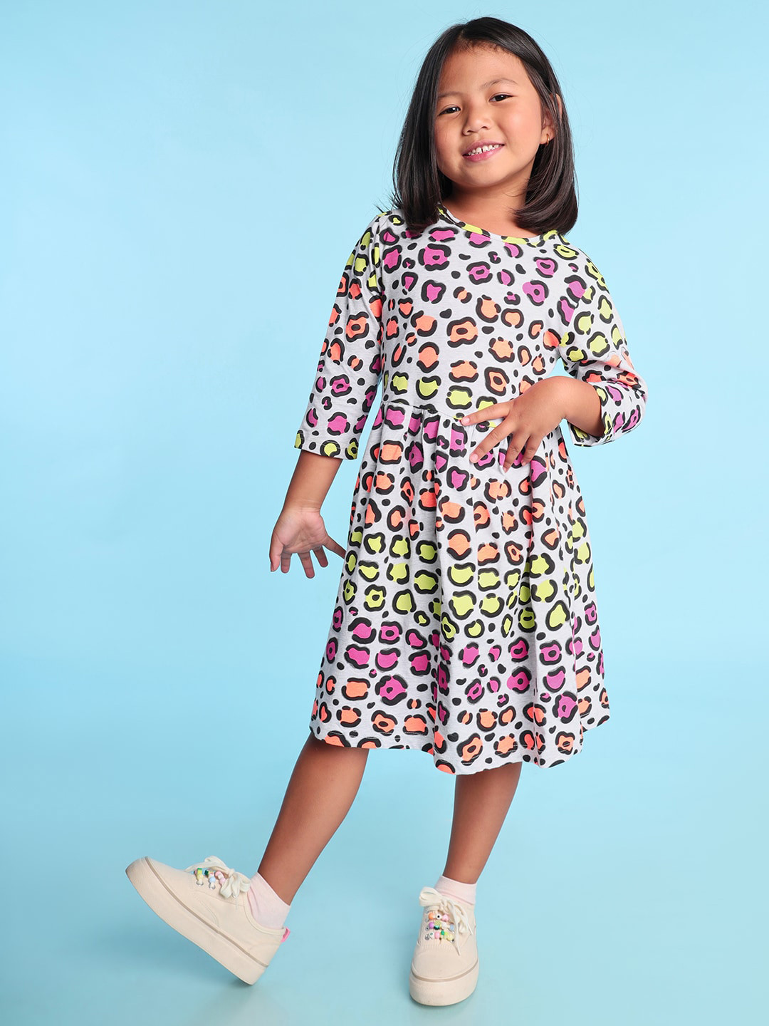 

BONKIDS Multicoloured Floral Dress, Multi